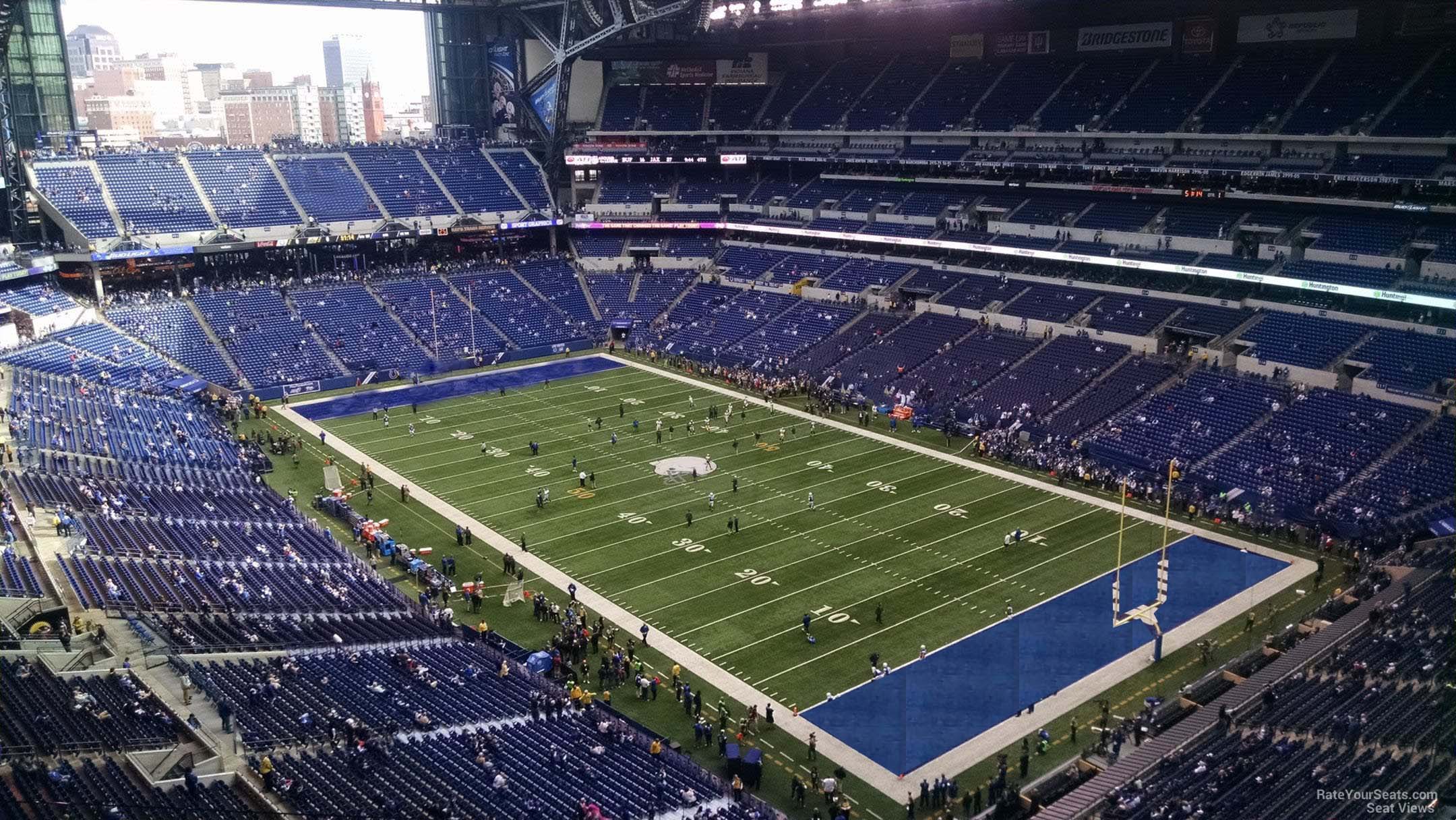 section 632, row 7 seat view  for football - lucas oil stadium