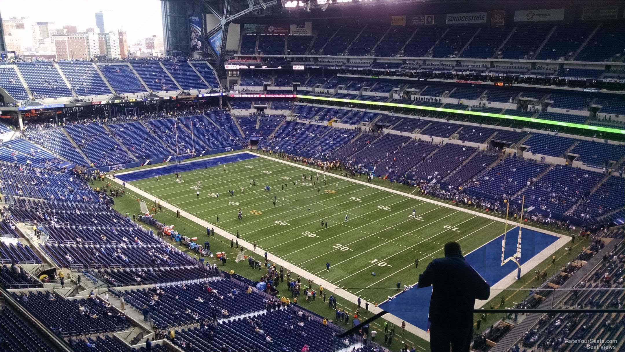 section 633, row 7 seat view  for football - lucas oil stadium