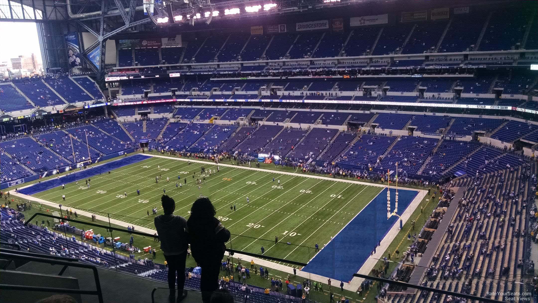section 634, row 7 seat view  for football - lucas oil stadium