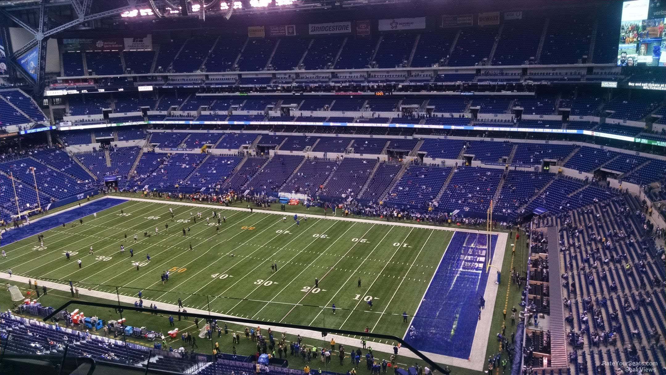 section 635, row 7 seat view  for football - lucas oil stadium