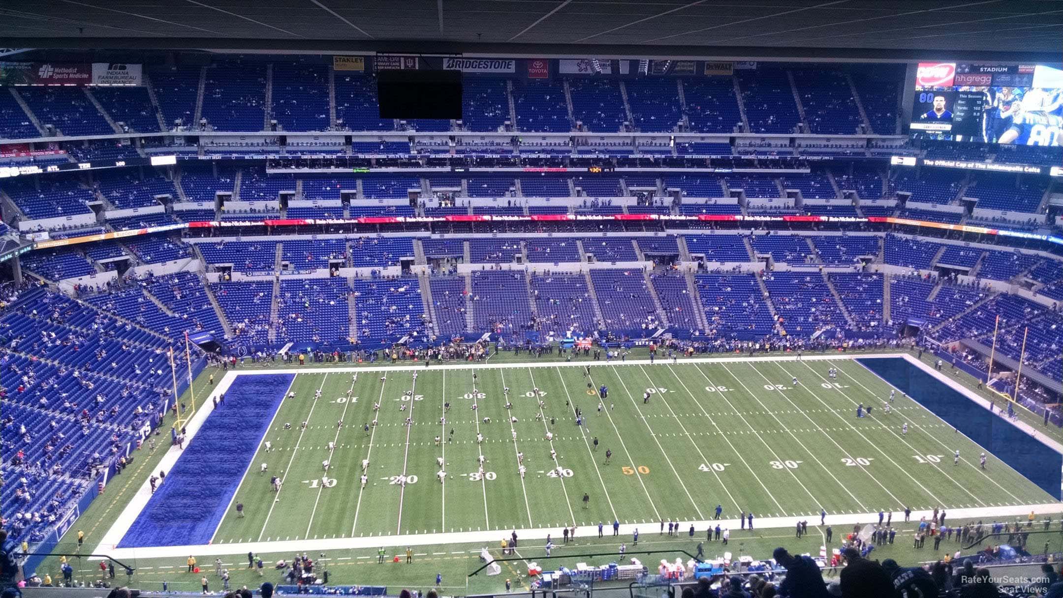 section 642, row 18 seat view  for football - lucas oil stadium