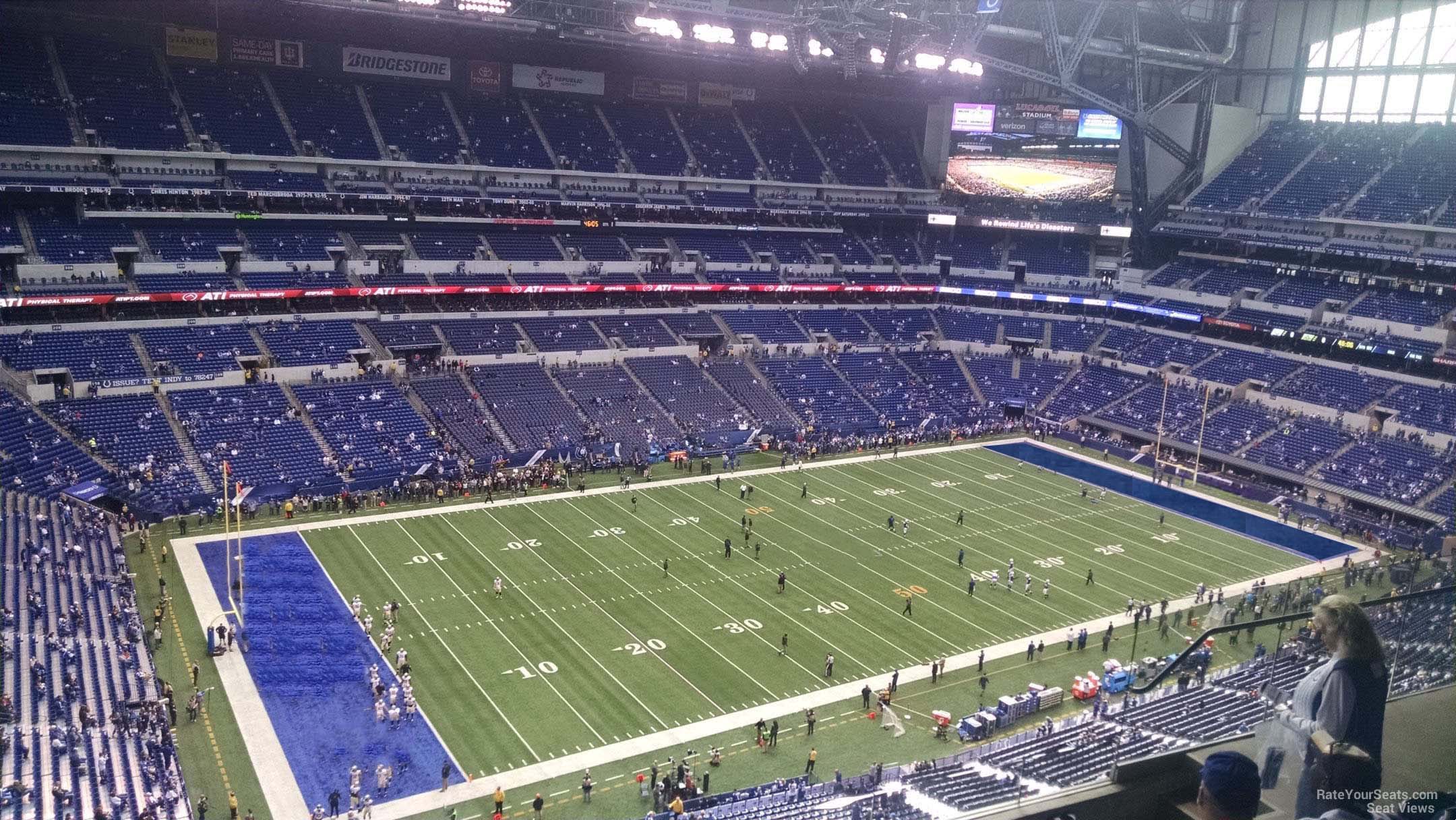 section 646, row 9 seat view  for football - lucas oil stadium