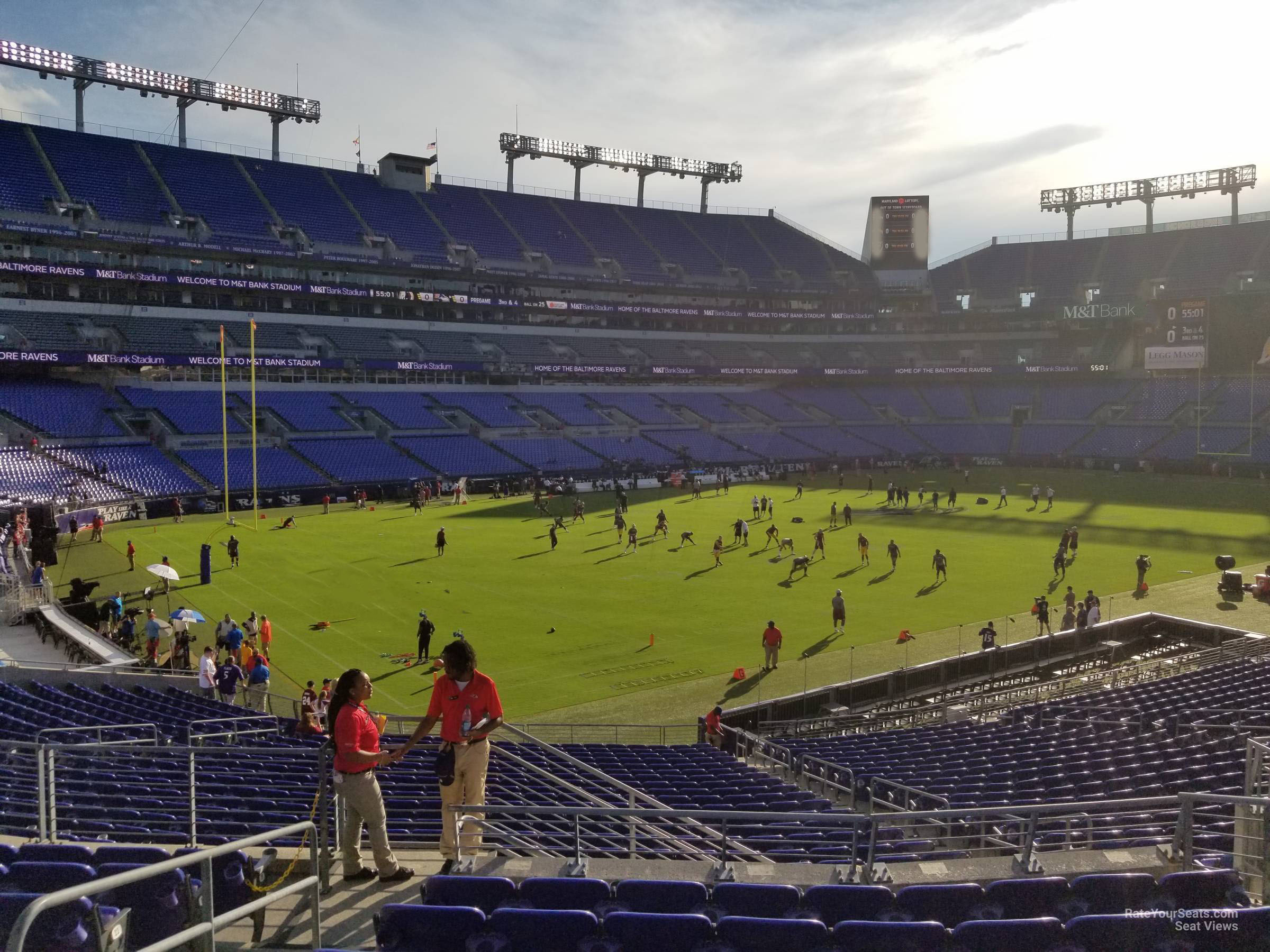 section 106, row 28 seat view  for football - m&t bank stadium