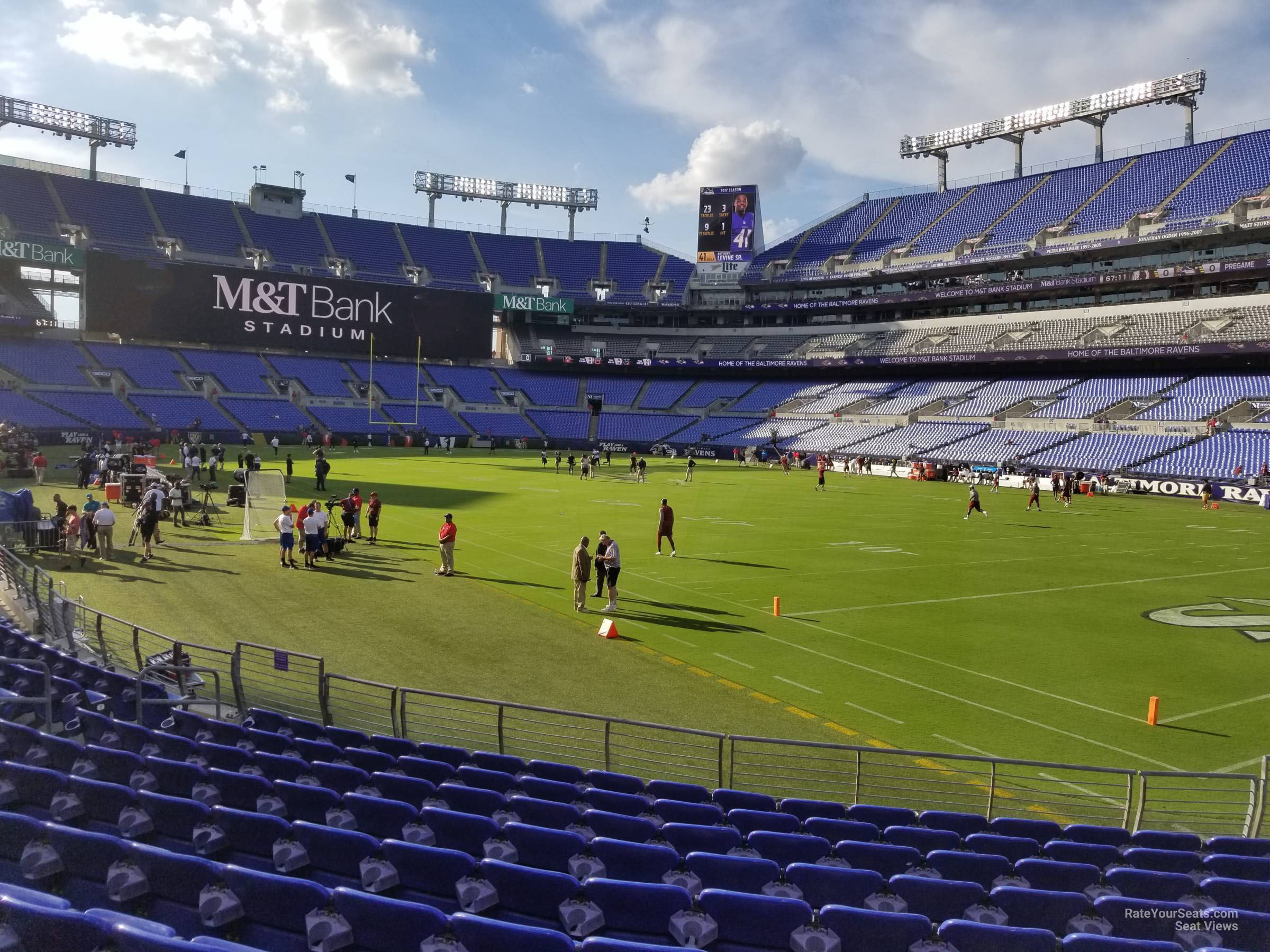 section 119, row 11 seat view  for football - m&t bank stadium