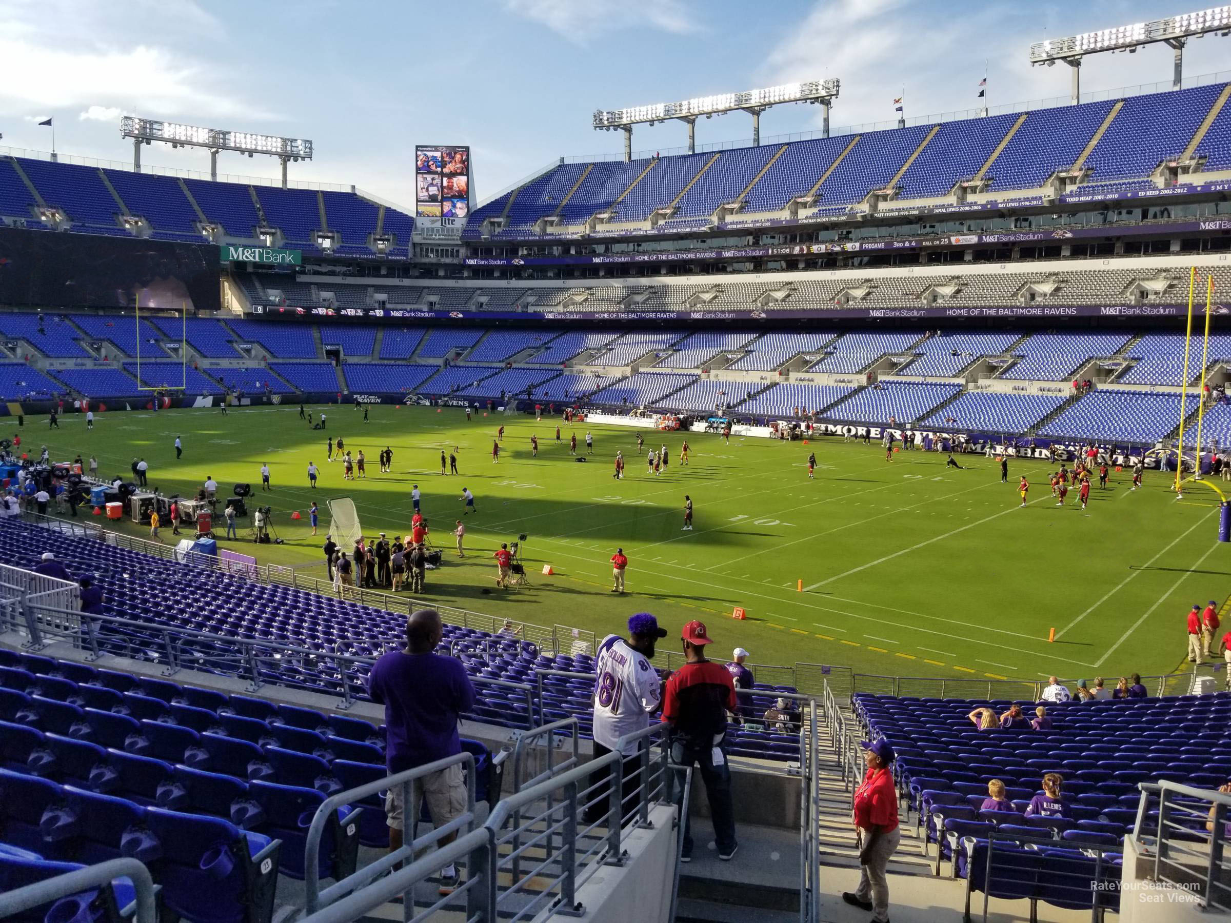section 120, row 28 seat view  for football - m&t bank stadium