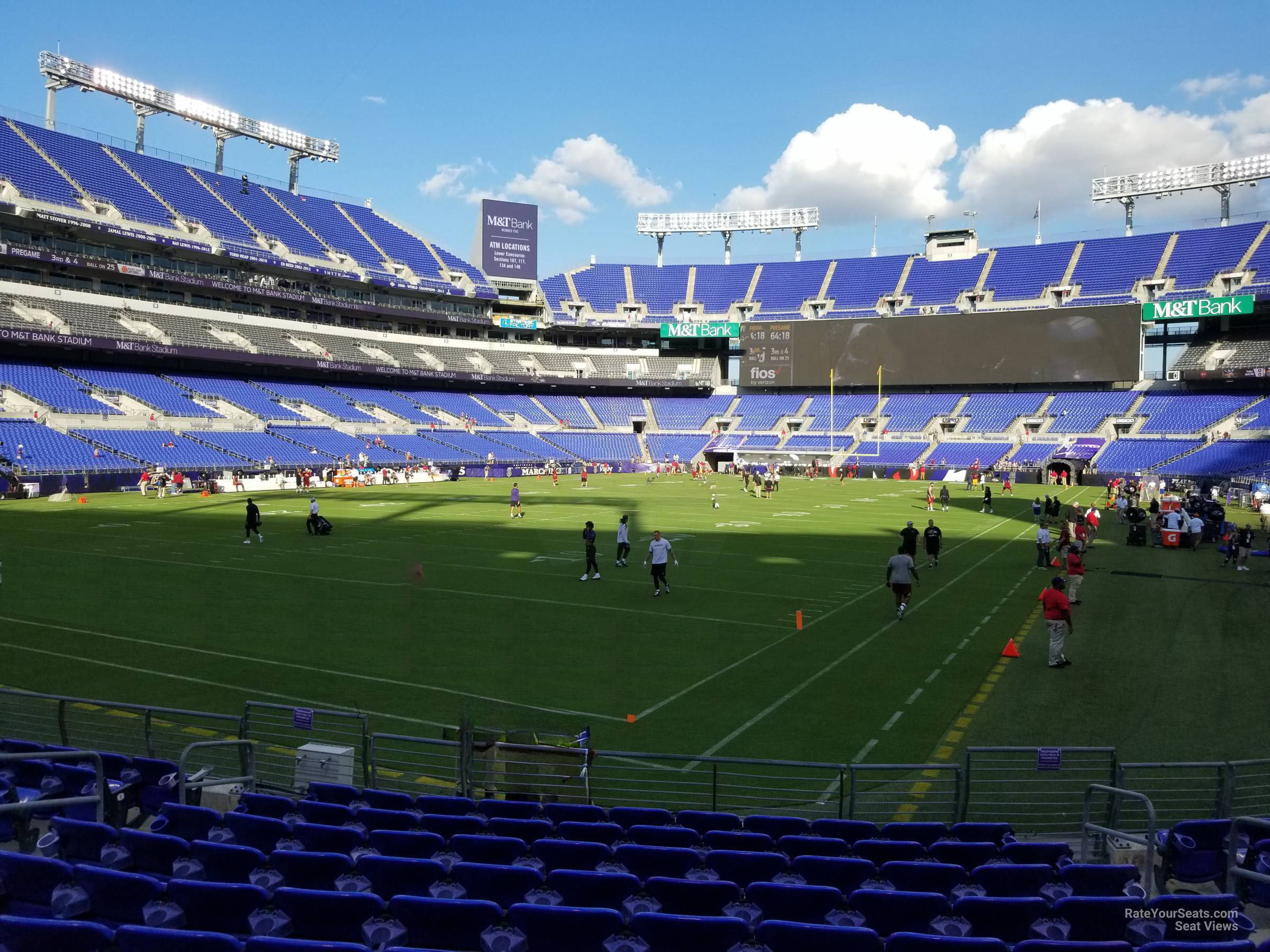 section 136, row 11 seat view  for football - m&t bank stadium
