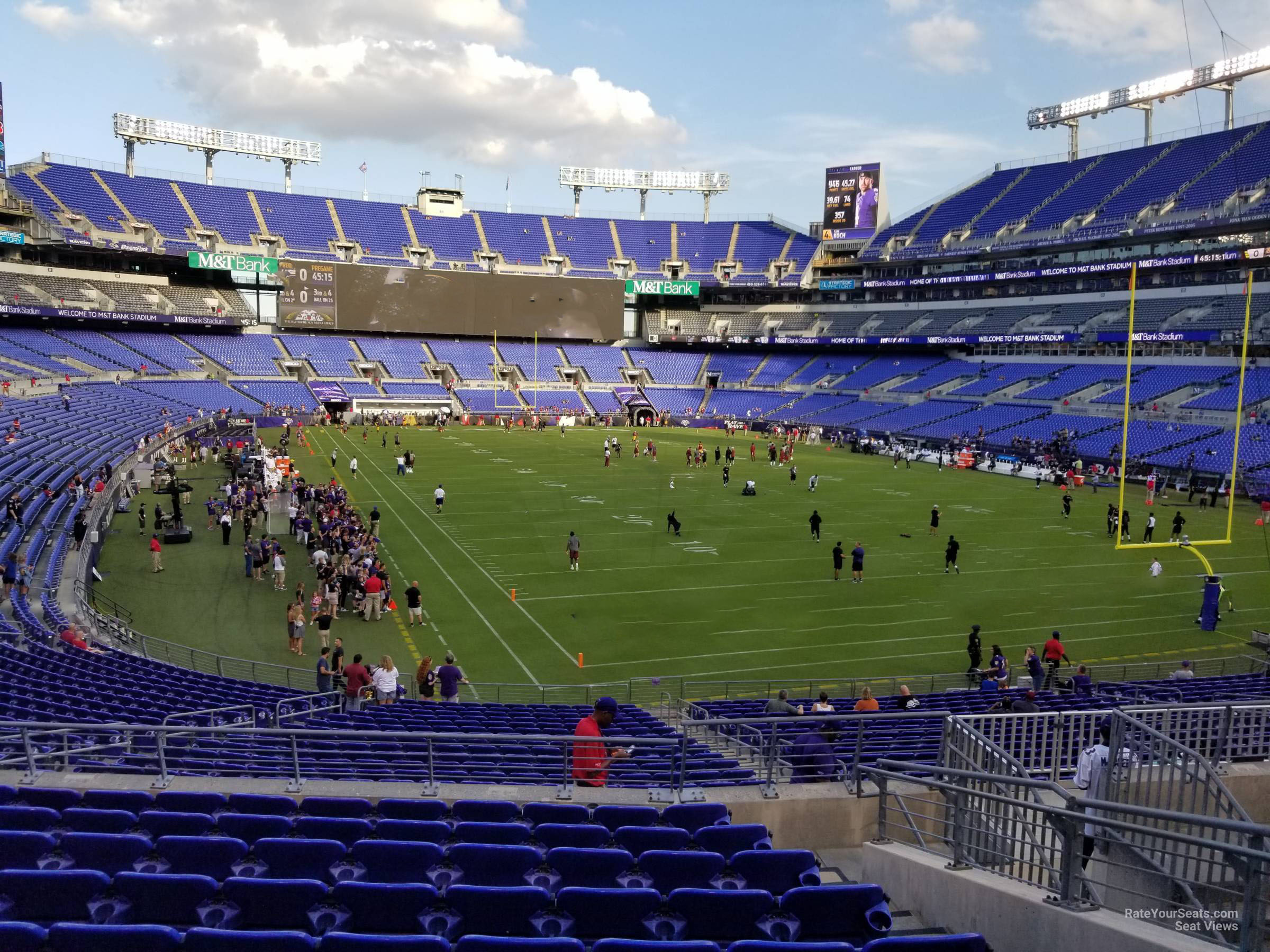 section 144, row 28 seat view  for football - m&t bank stadium