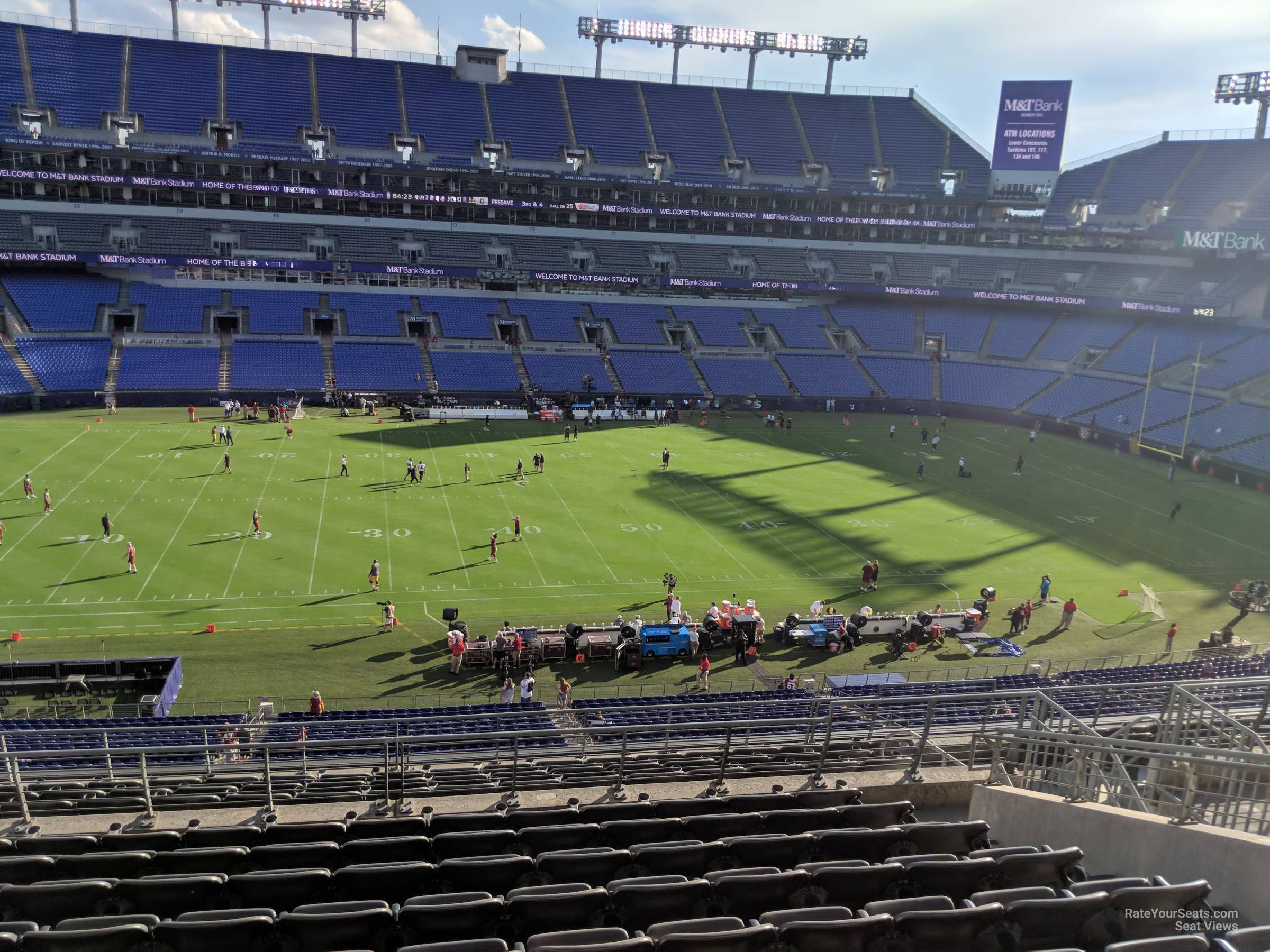 section 201, row 13 seat view  for football - m&t bank stadium