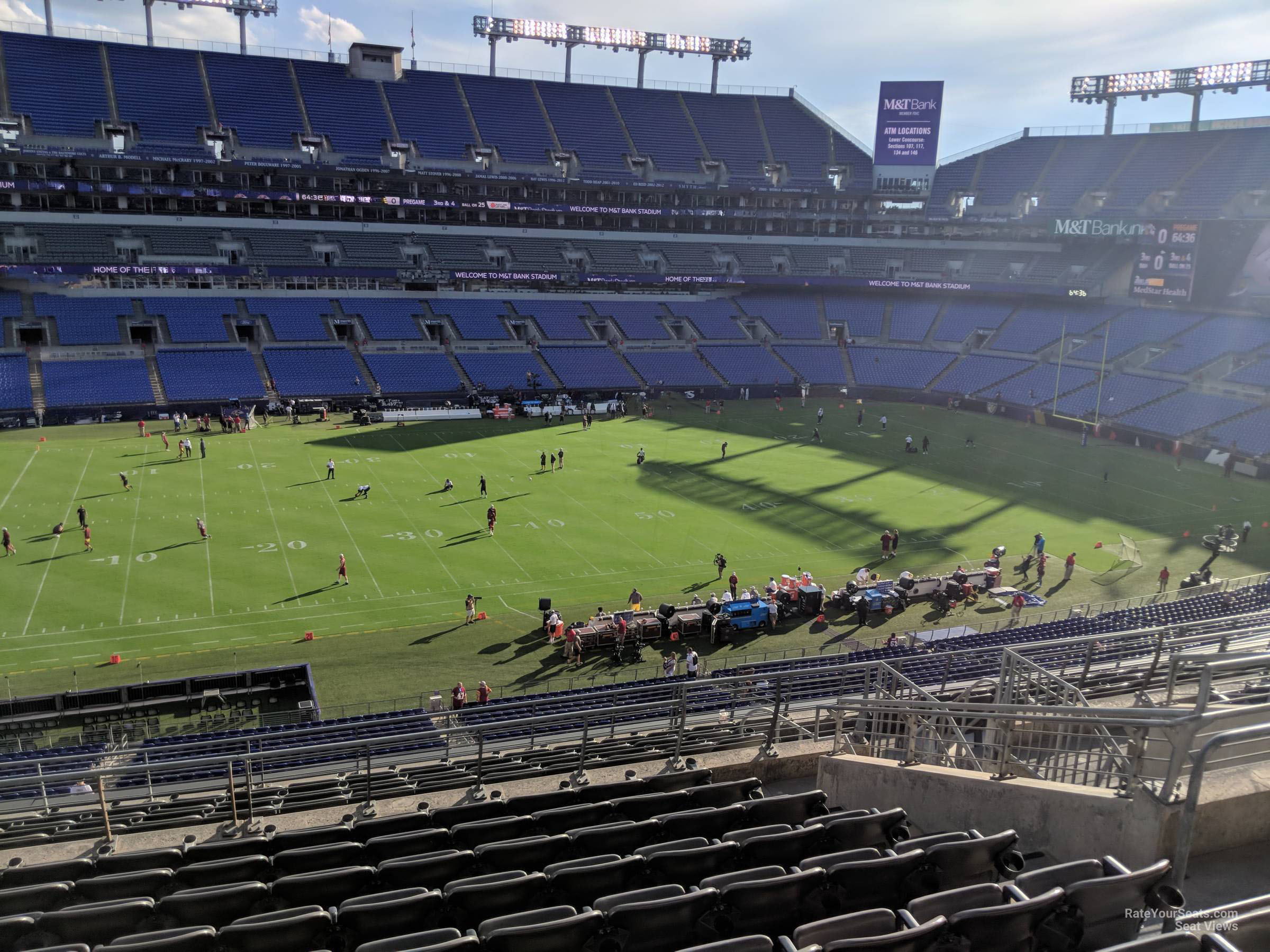 section 202, row 13 seat view  for football - m&t bank stadium
