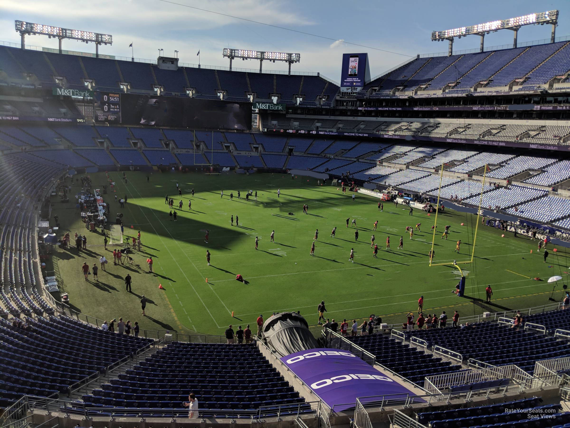 section 216, row 2 seat view  for football - m&t bank stadium