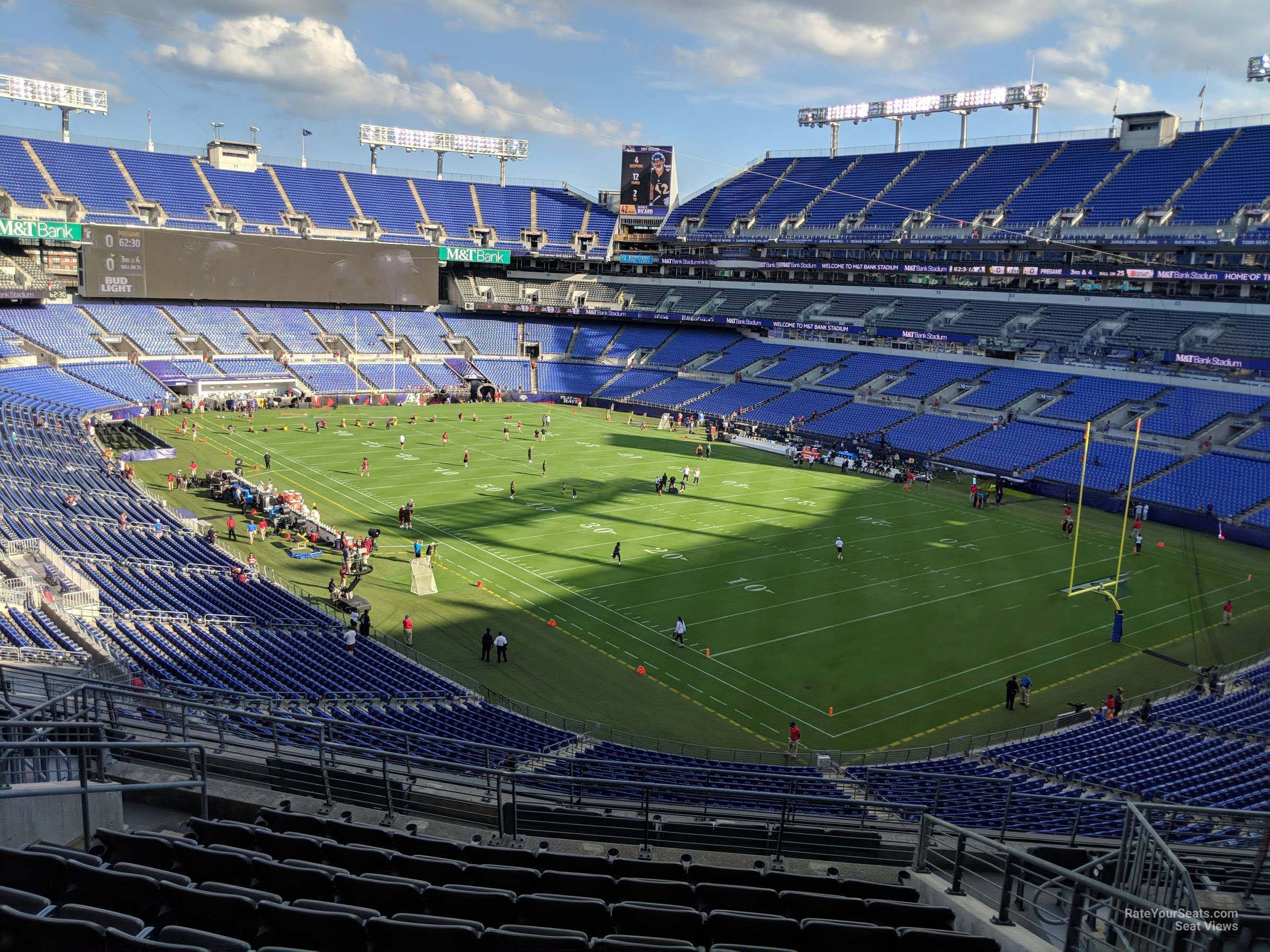 section 246, row 13 seat view  for football - m&t bank stadium