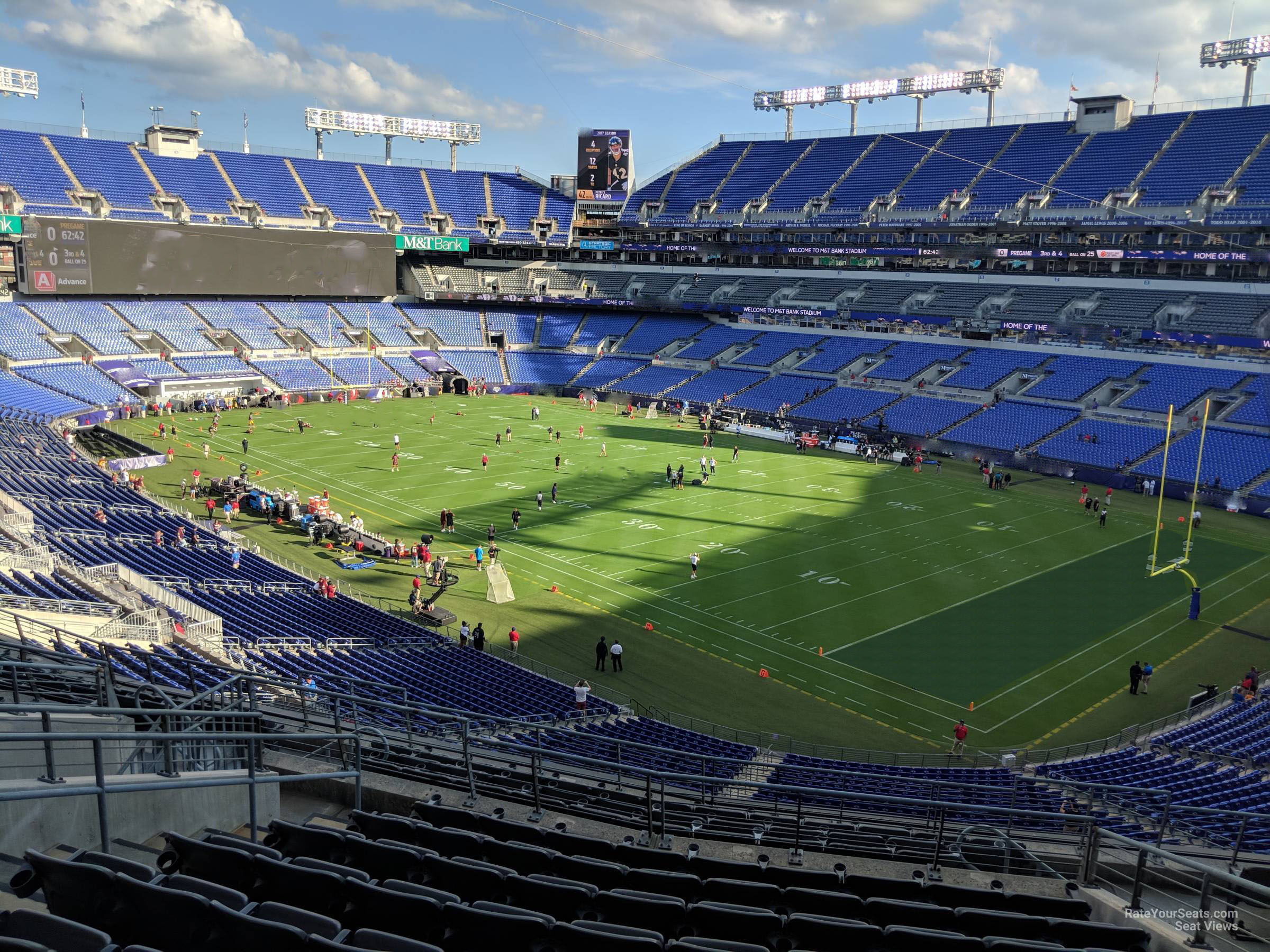 section 247, row 13 seat view  for football - m&t bank stadium