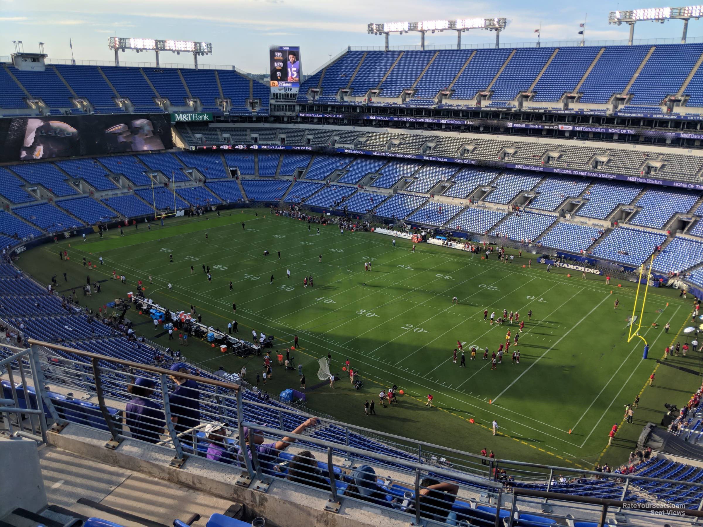 section 521, row 8 seat view  for football - m&t bank stadium