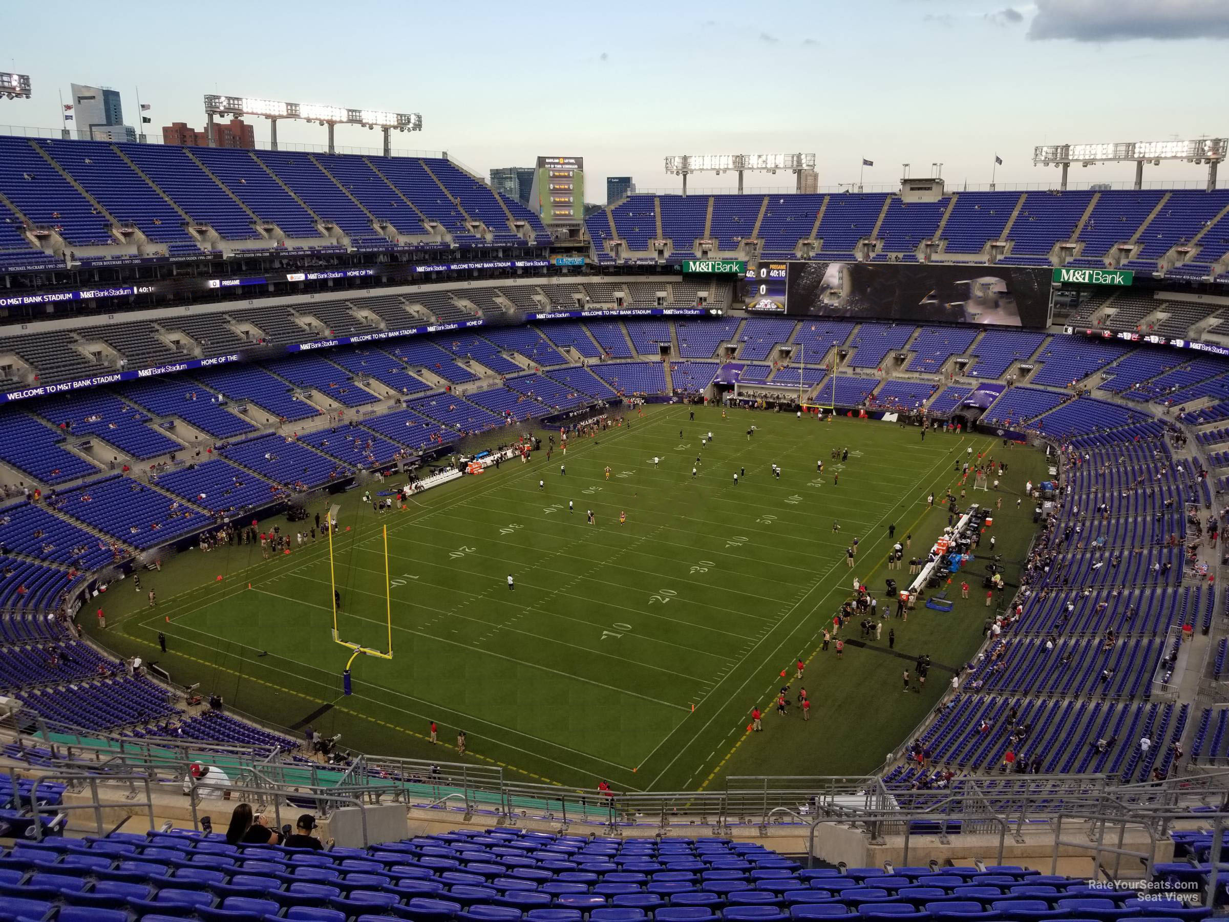 section 536, row 20 seat view  for football - m&t bank stadium