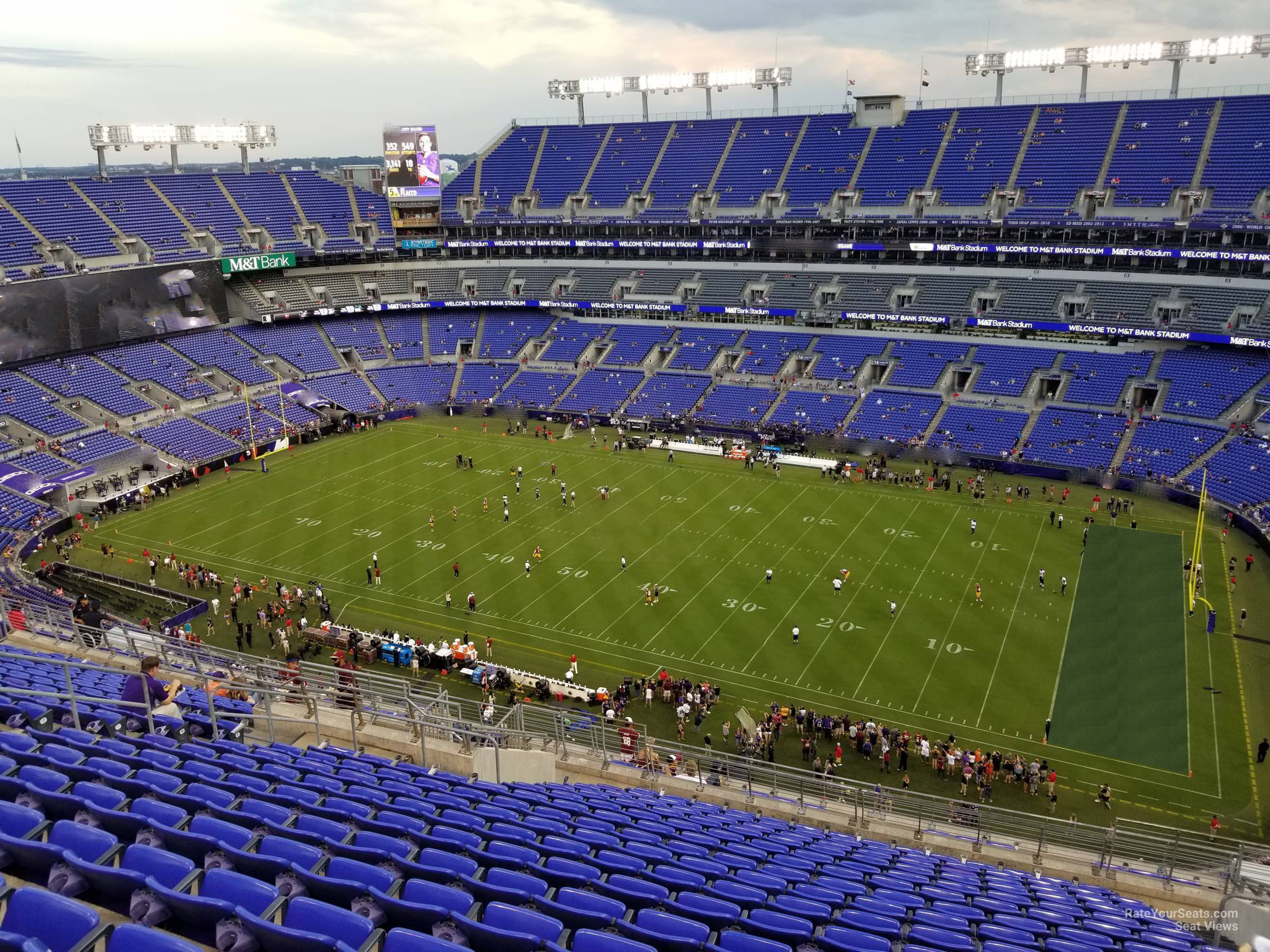 section 550, row 20 seat view  for football - m&t bank stadium