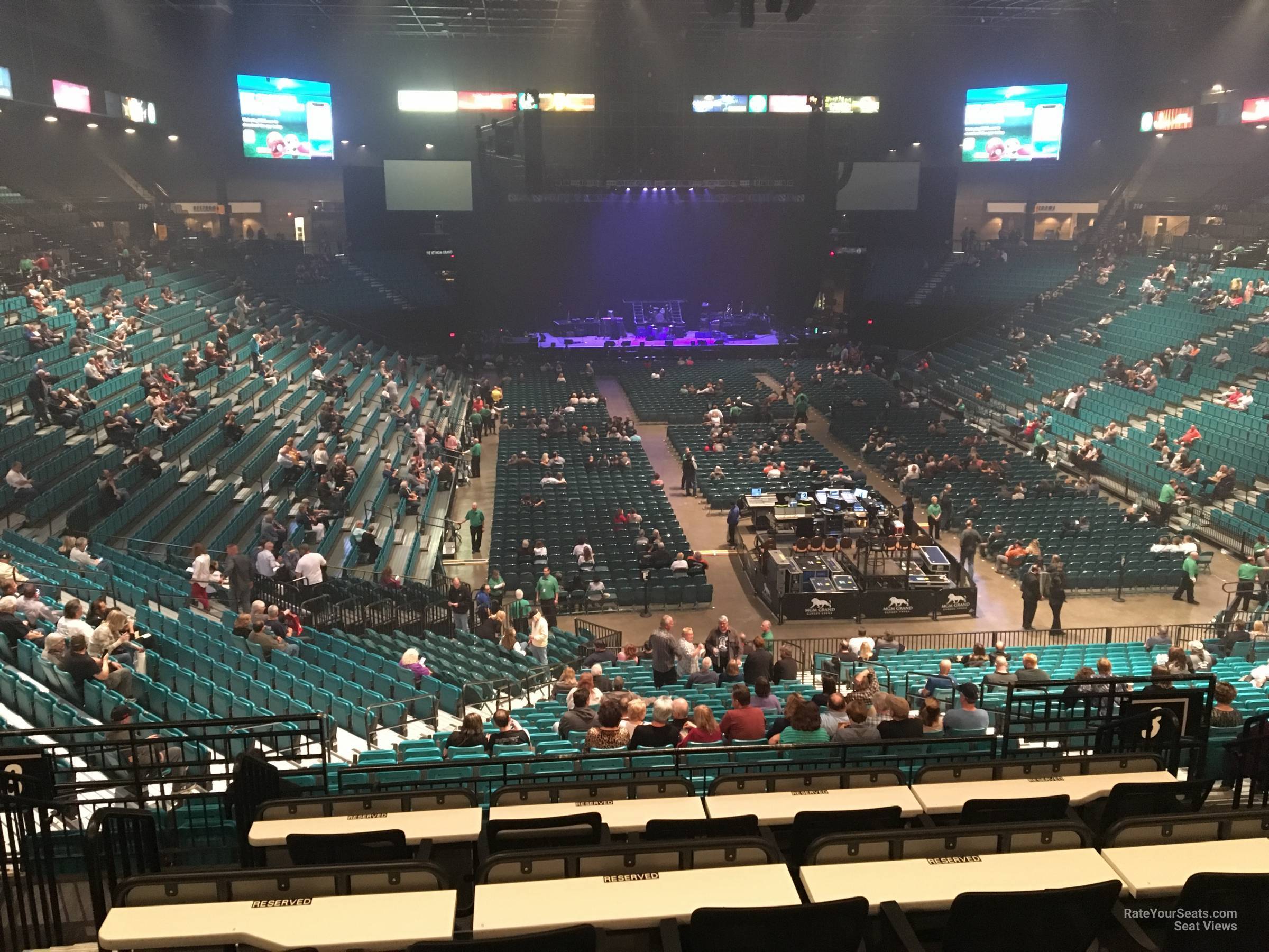 section 103, row ee seat view  - mgm grand garden arena