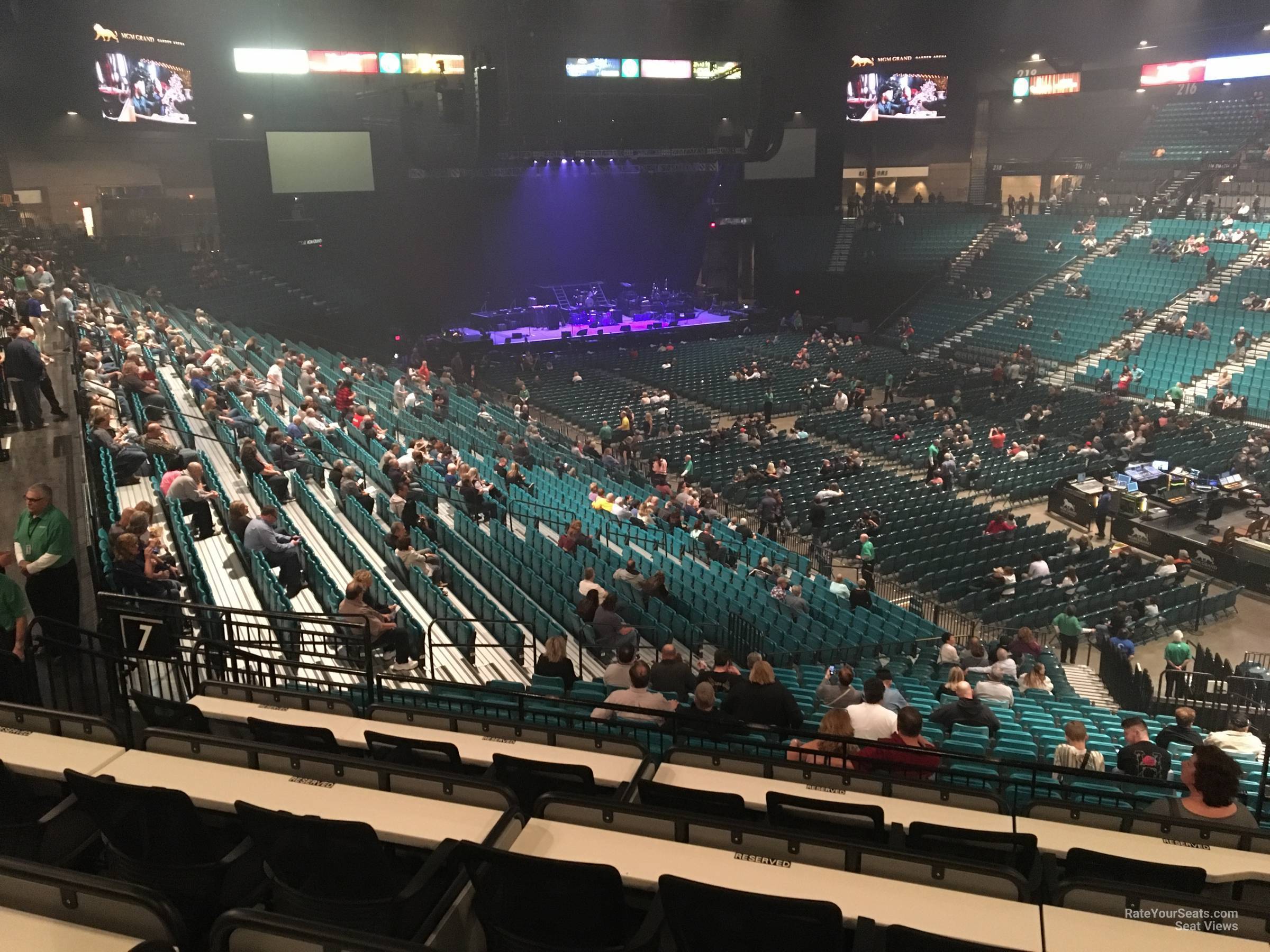section 107, row ee seat view  - mgm grand garden arena
