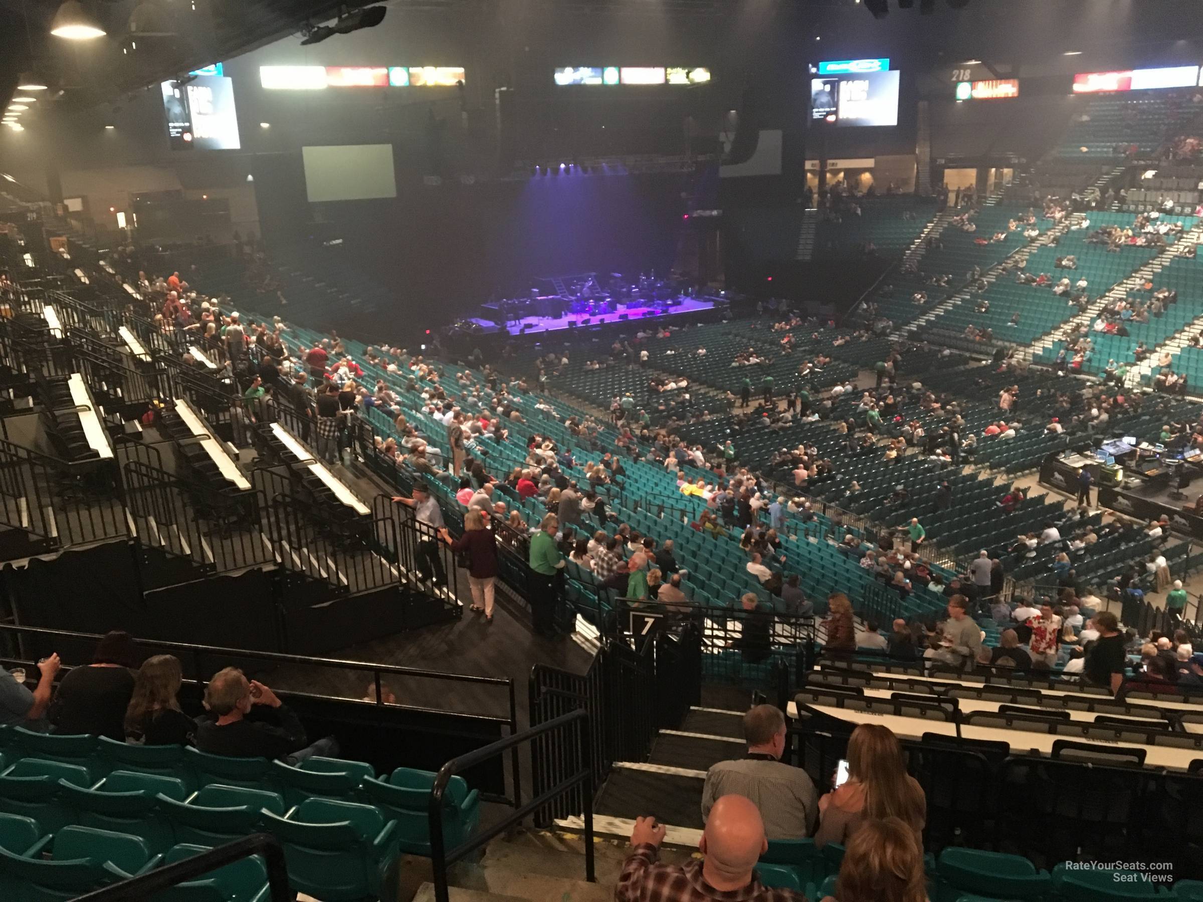 section 207, row f seat view  - mgm grand garden arena