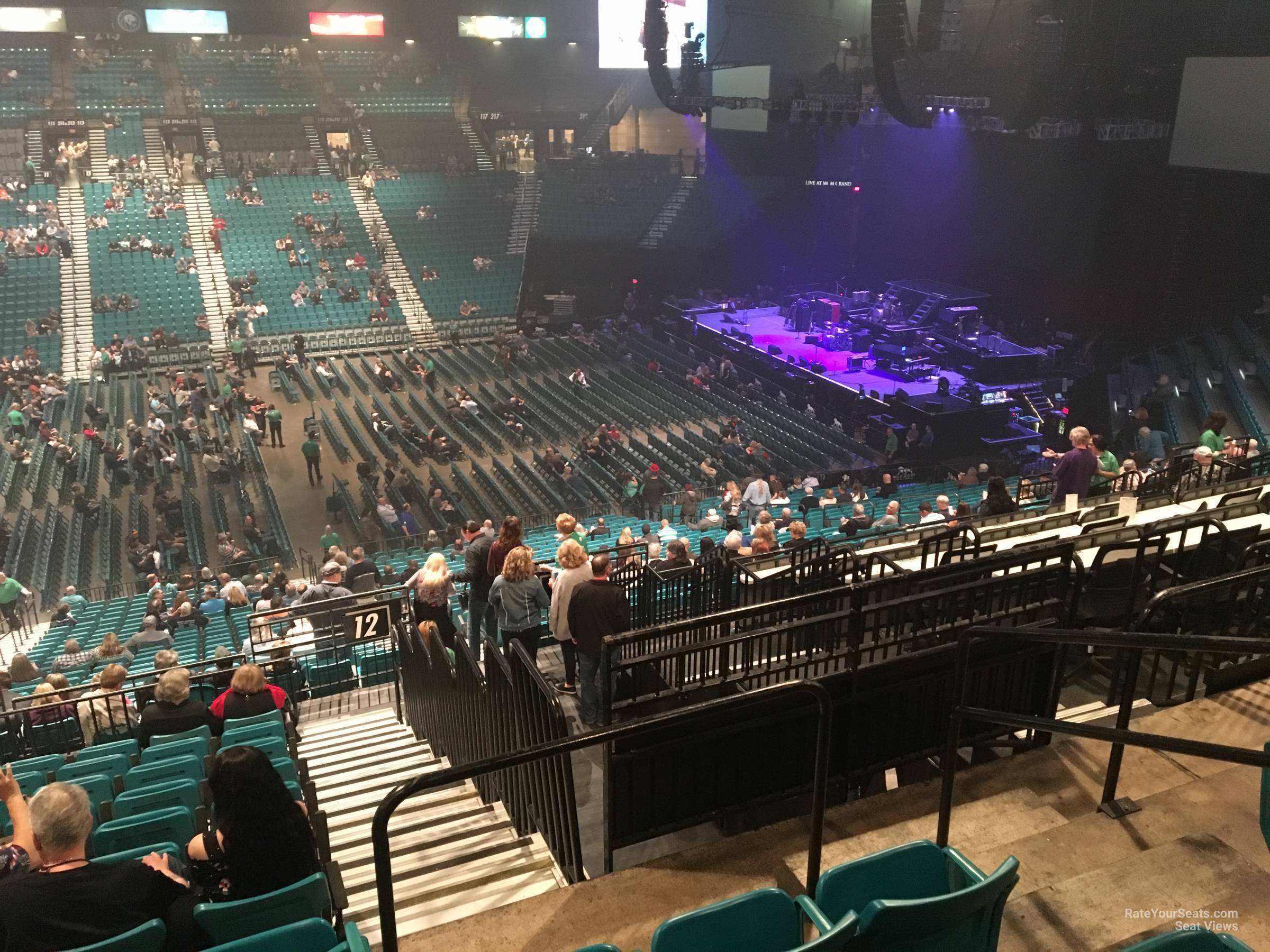 section 212, row f seat view  - mgm grand garden arena