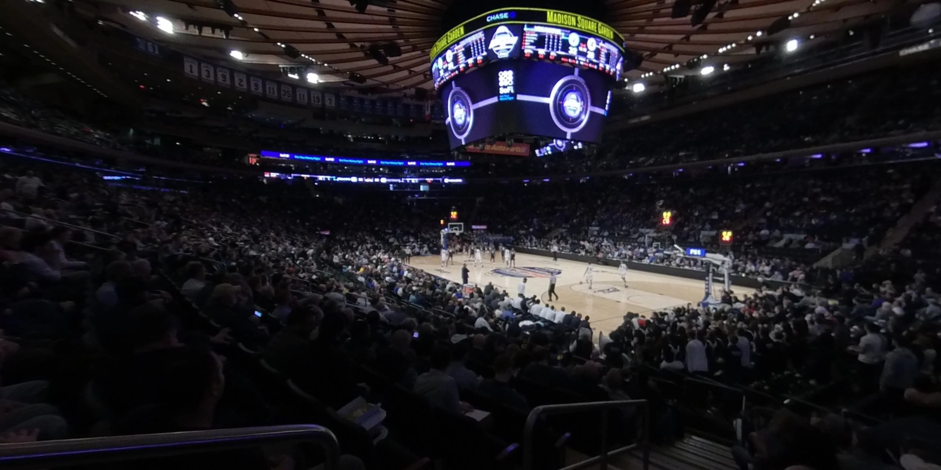 section 109 panoramic seat view  for basketball - madison square garden