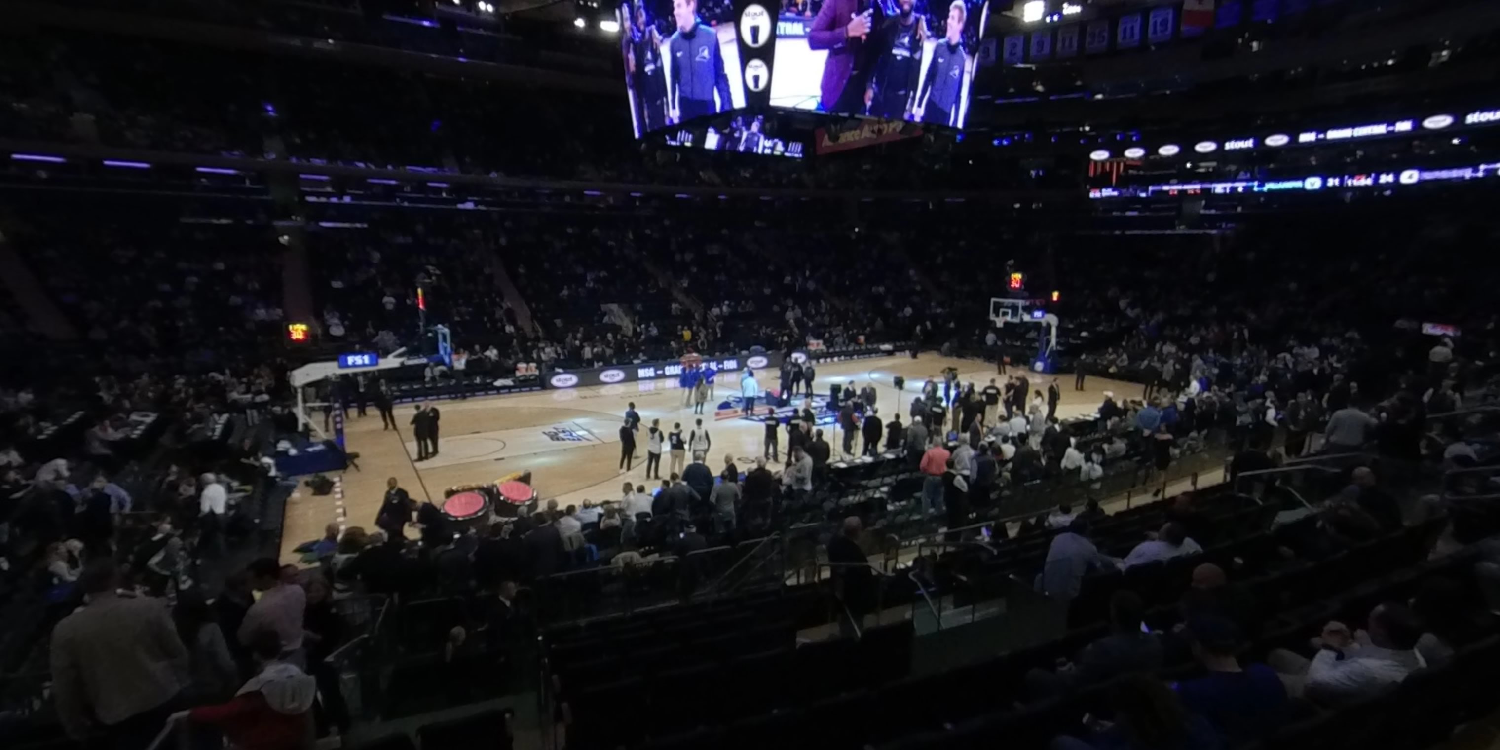 section 115 panoramic seat view  for basketball - madison square garden