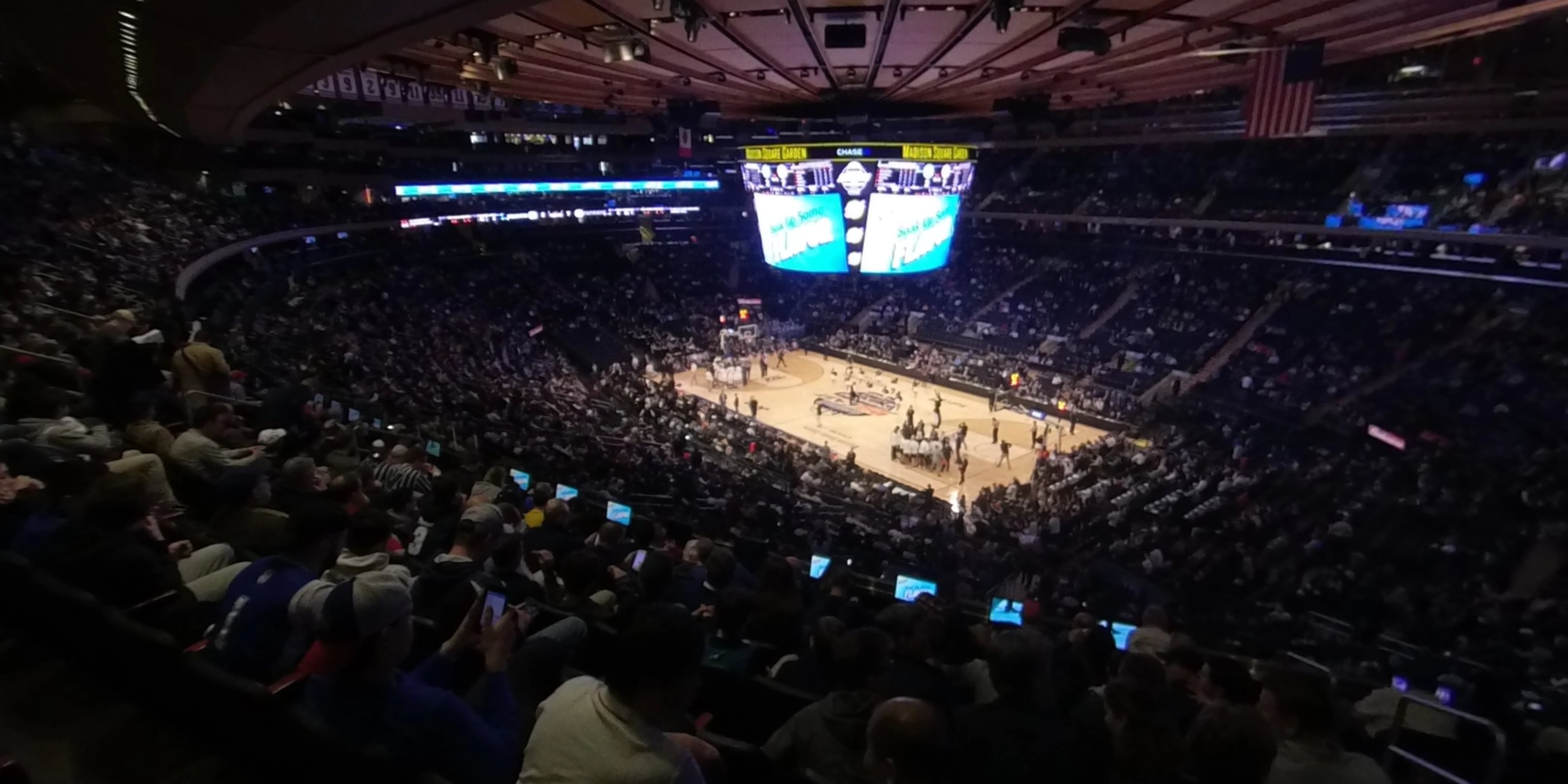 section 214 panoramic seat view  for basketball - madison square garden
