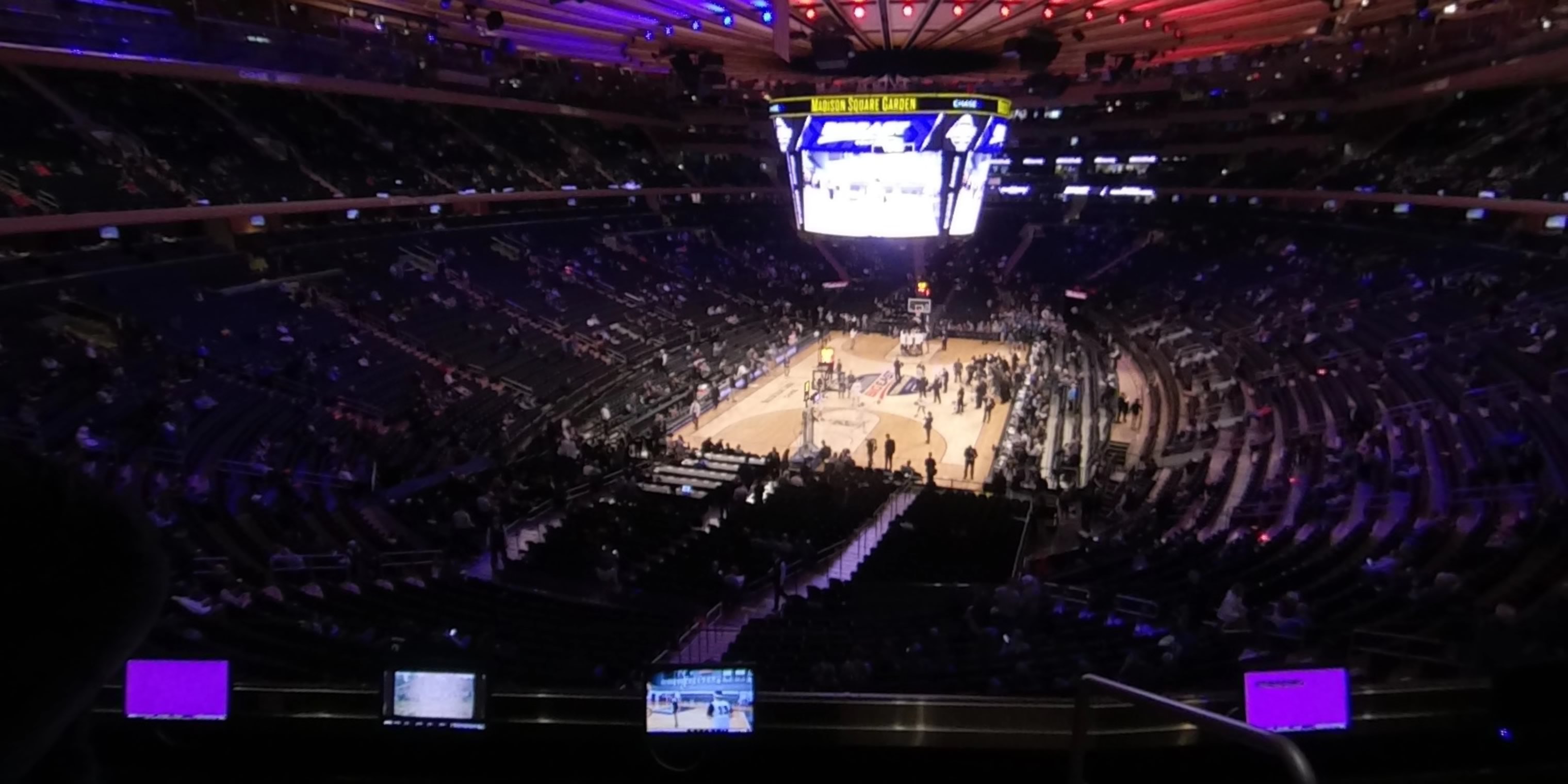 section 218 panoramic seat view  for basketball - madison square garden