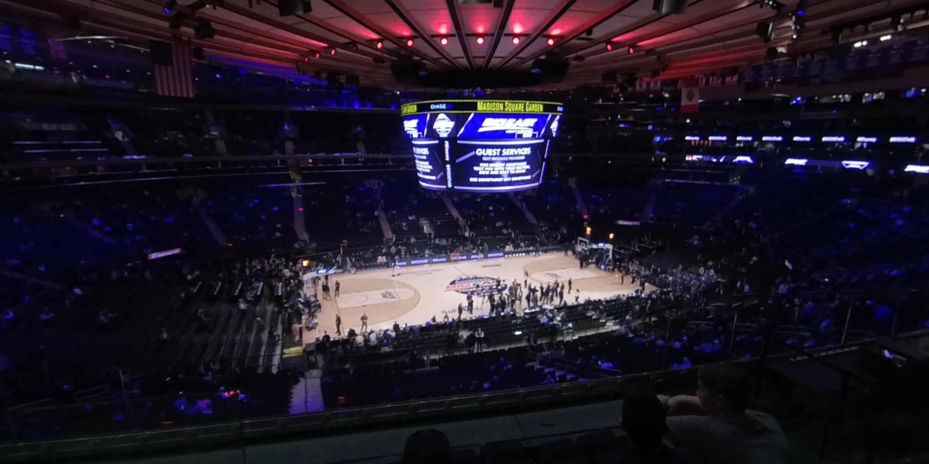 section 222 panoramic seat view  for basketball - madison square garden