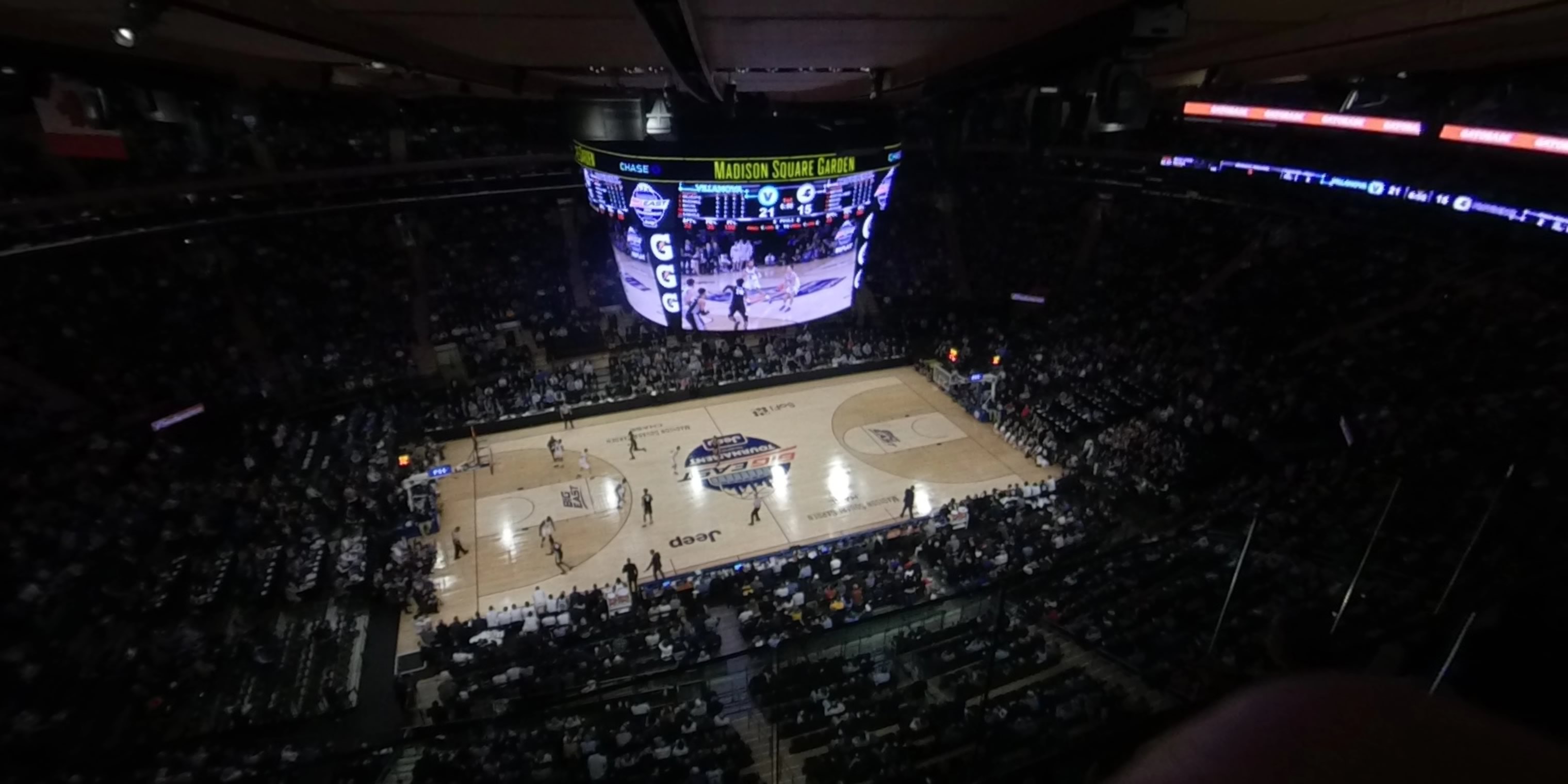 section 311 panoramic seat view  for basketball - madison square garden