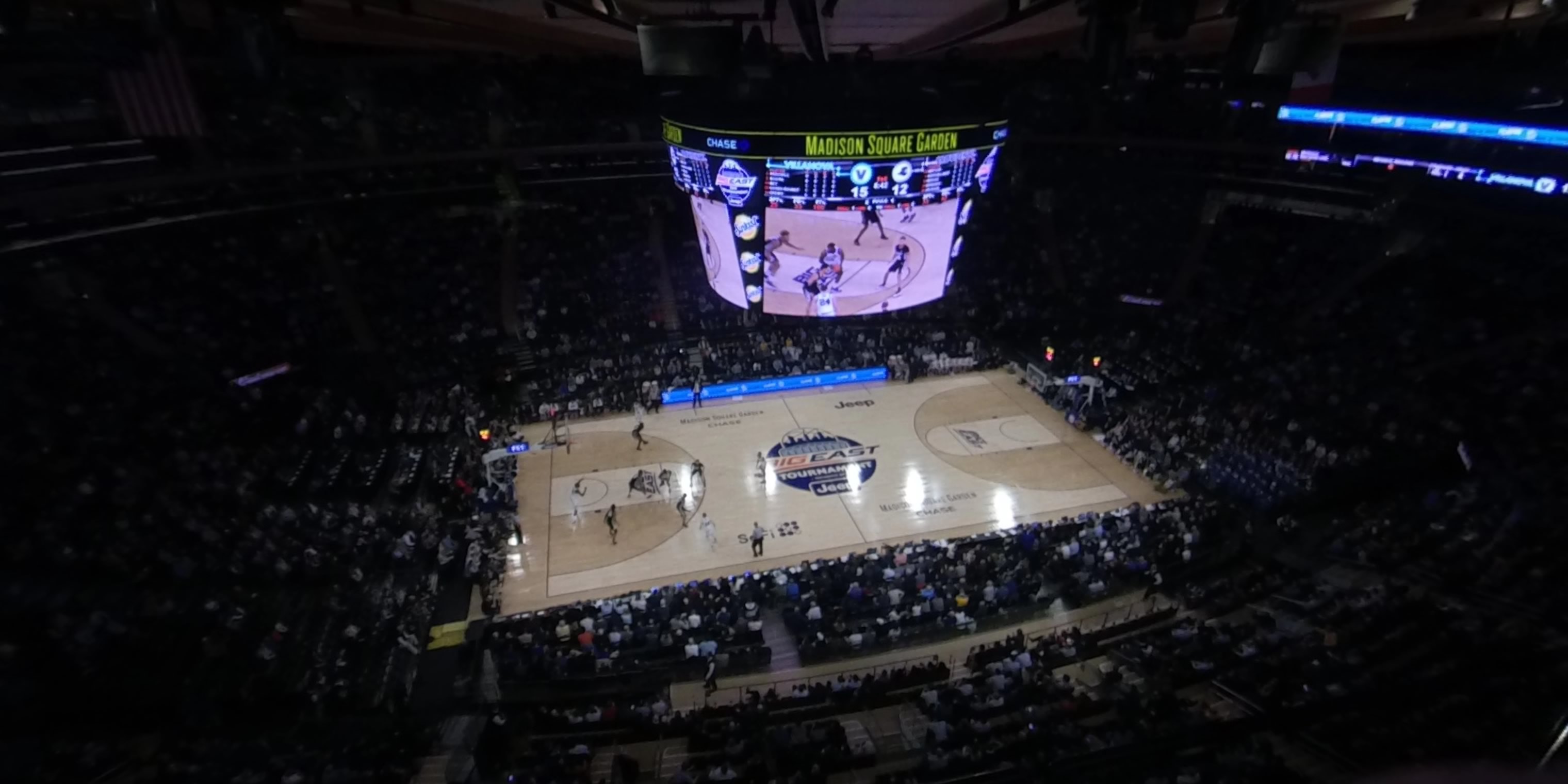 section 325 panoramic seat view  for basketball - madison square garden