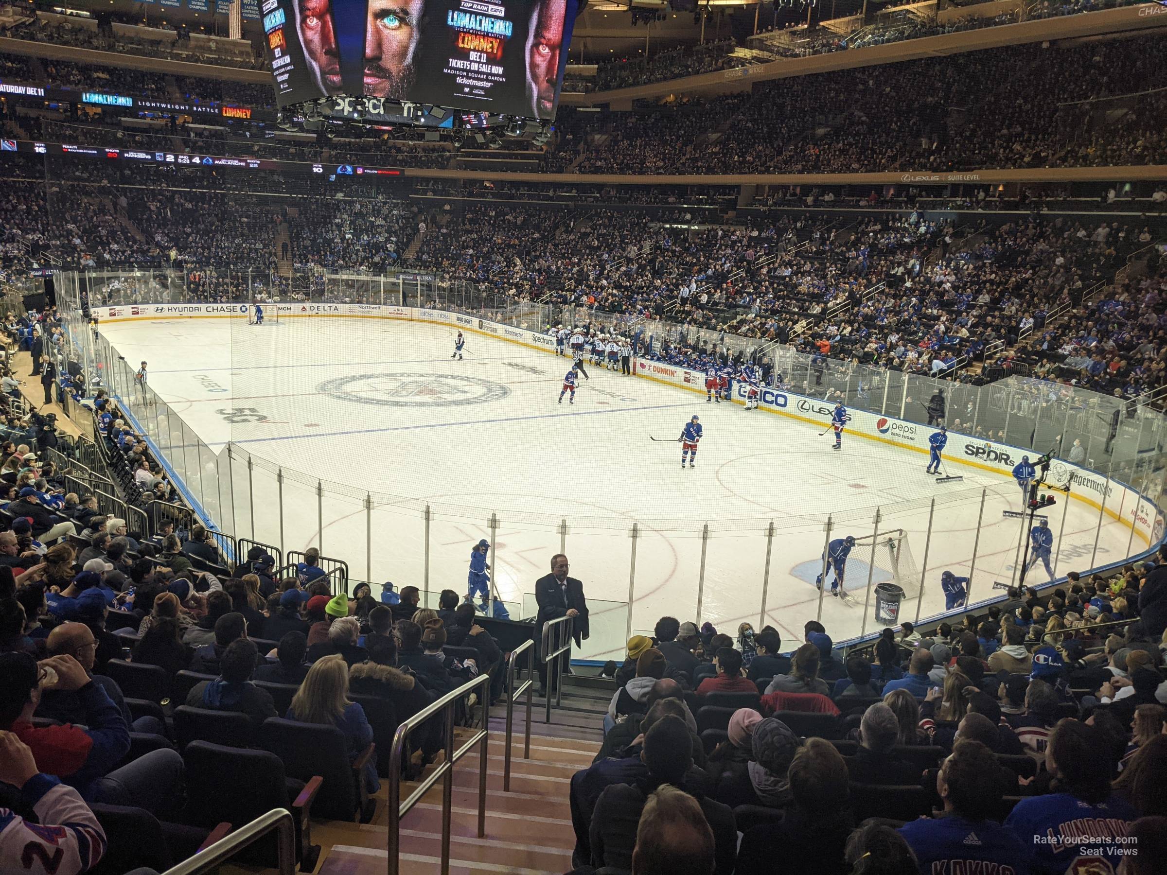 section 101, row 18 seat view  for hockey - madison square garden