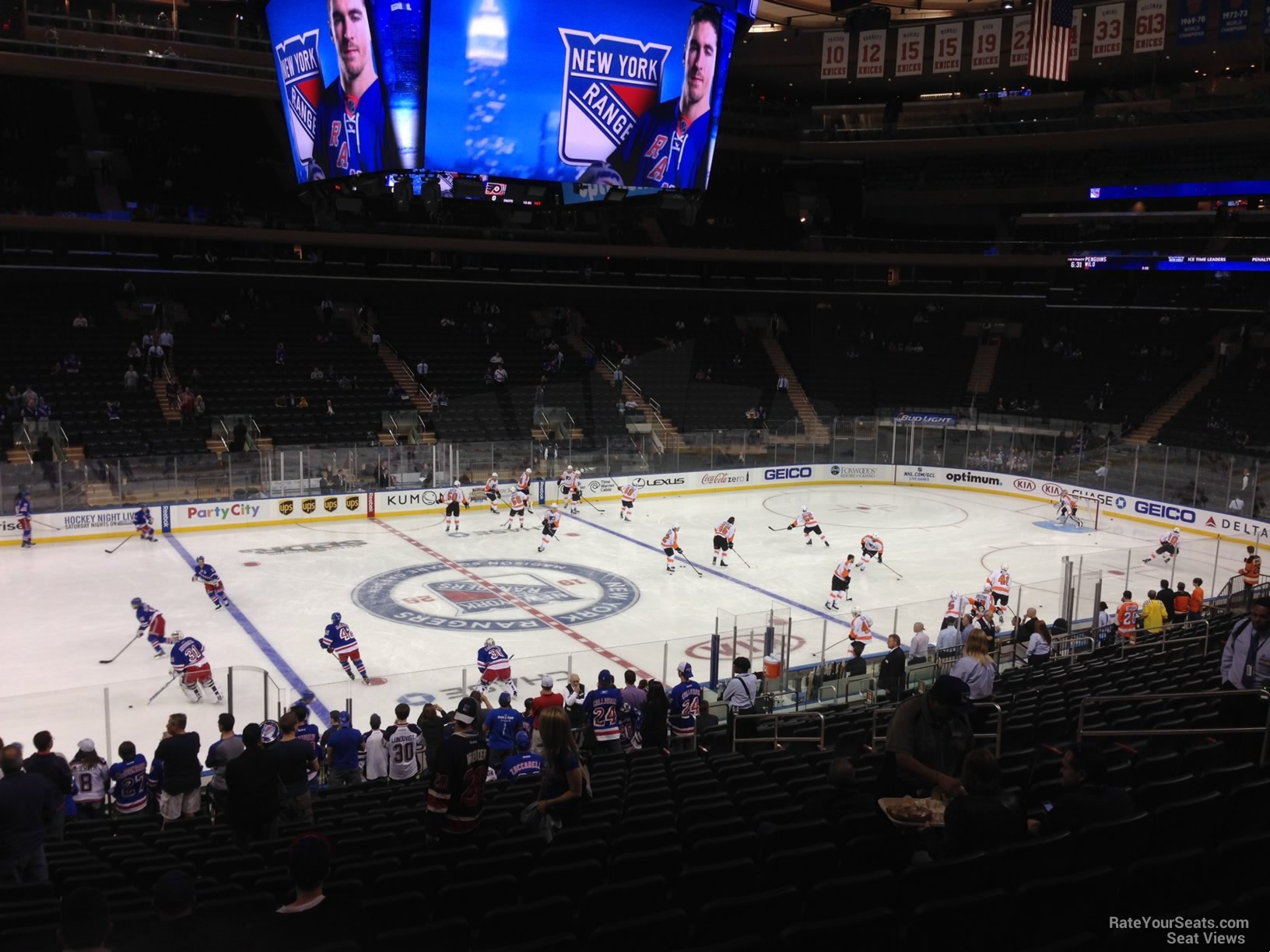 section 106, row 22 seat view  for hockey - madison square garden