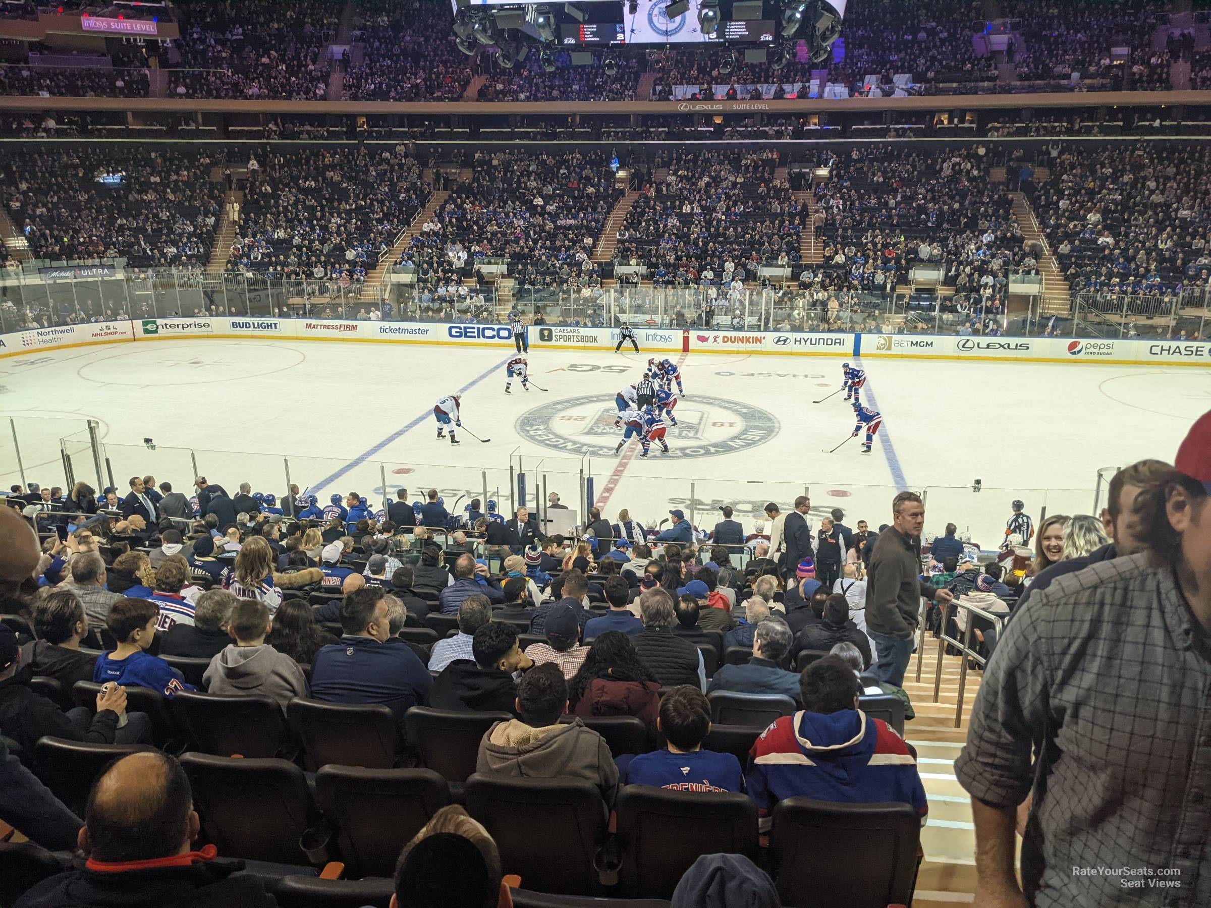 section 107, row 18 seat view  for hockey - madison square garden