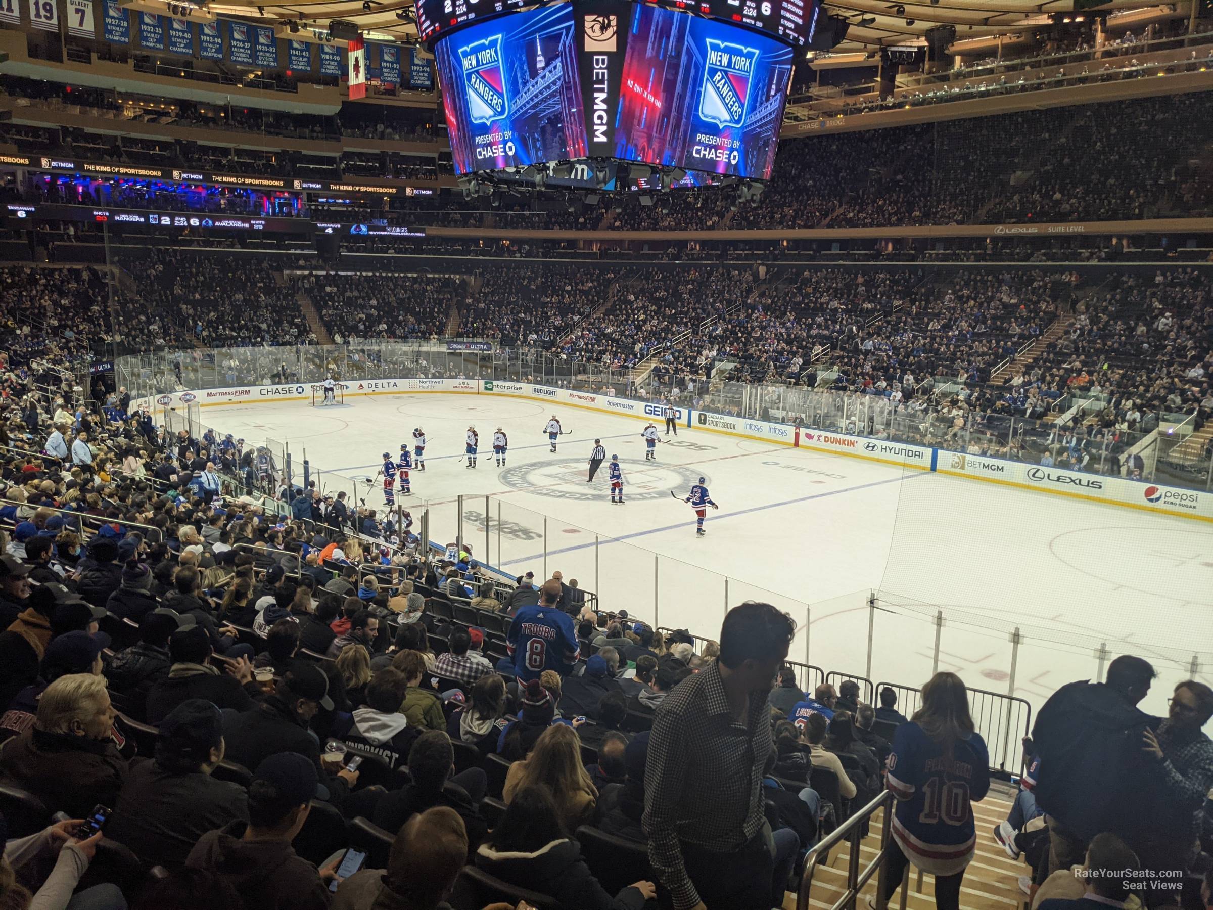 section 110, row 18 seat view  for hockey - madison square garden