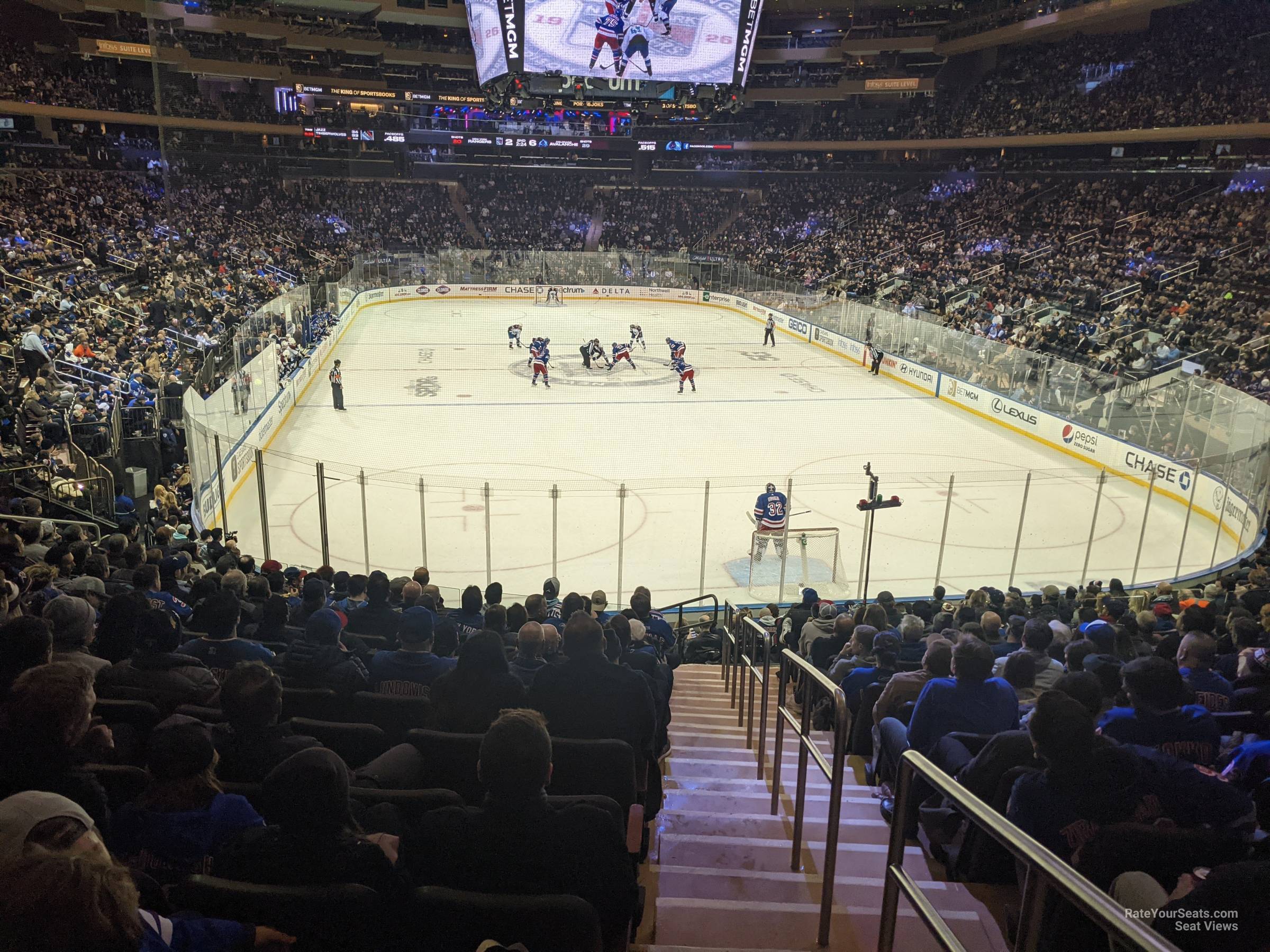 section 111, row 18 seat view  for hockey - madison square garden