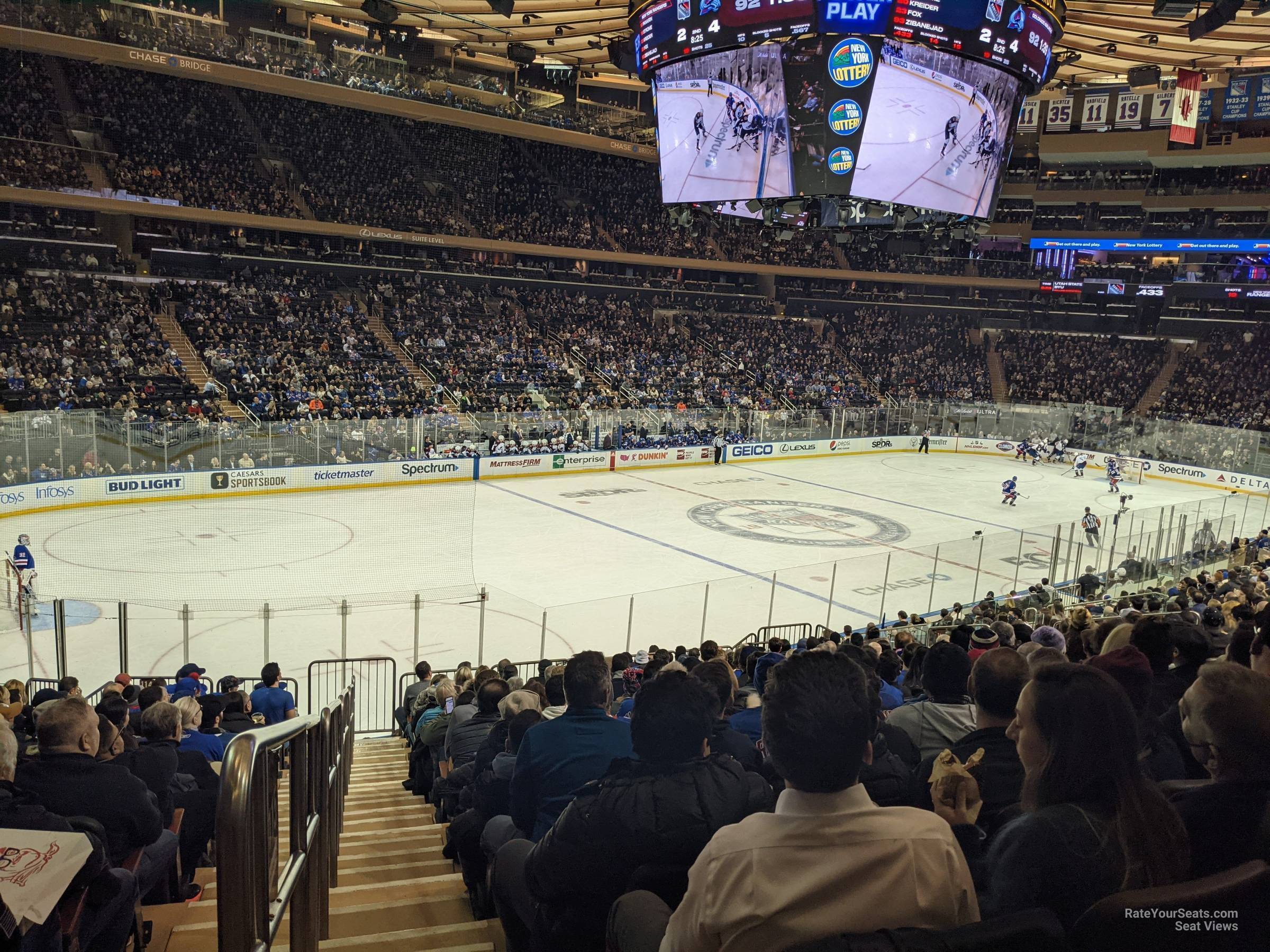 section 115, row 18 seat view  for hockey - madison square garden