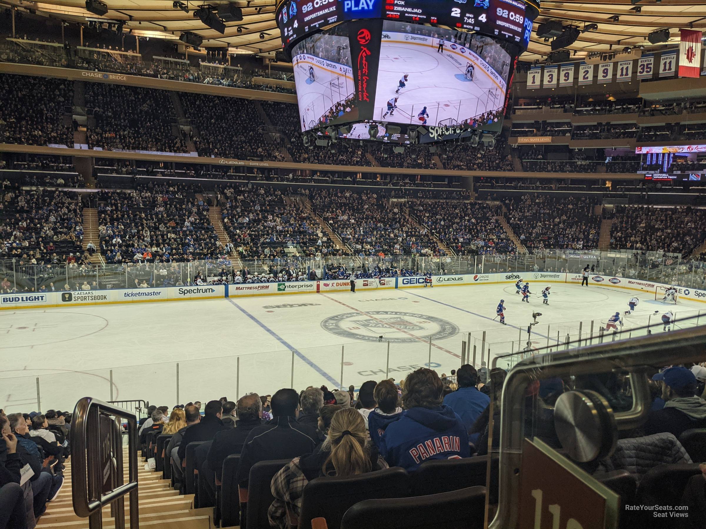 section 116, row 18 seat view  for hockey - madison square garden