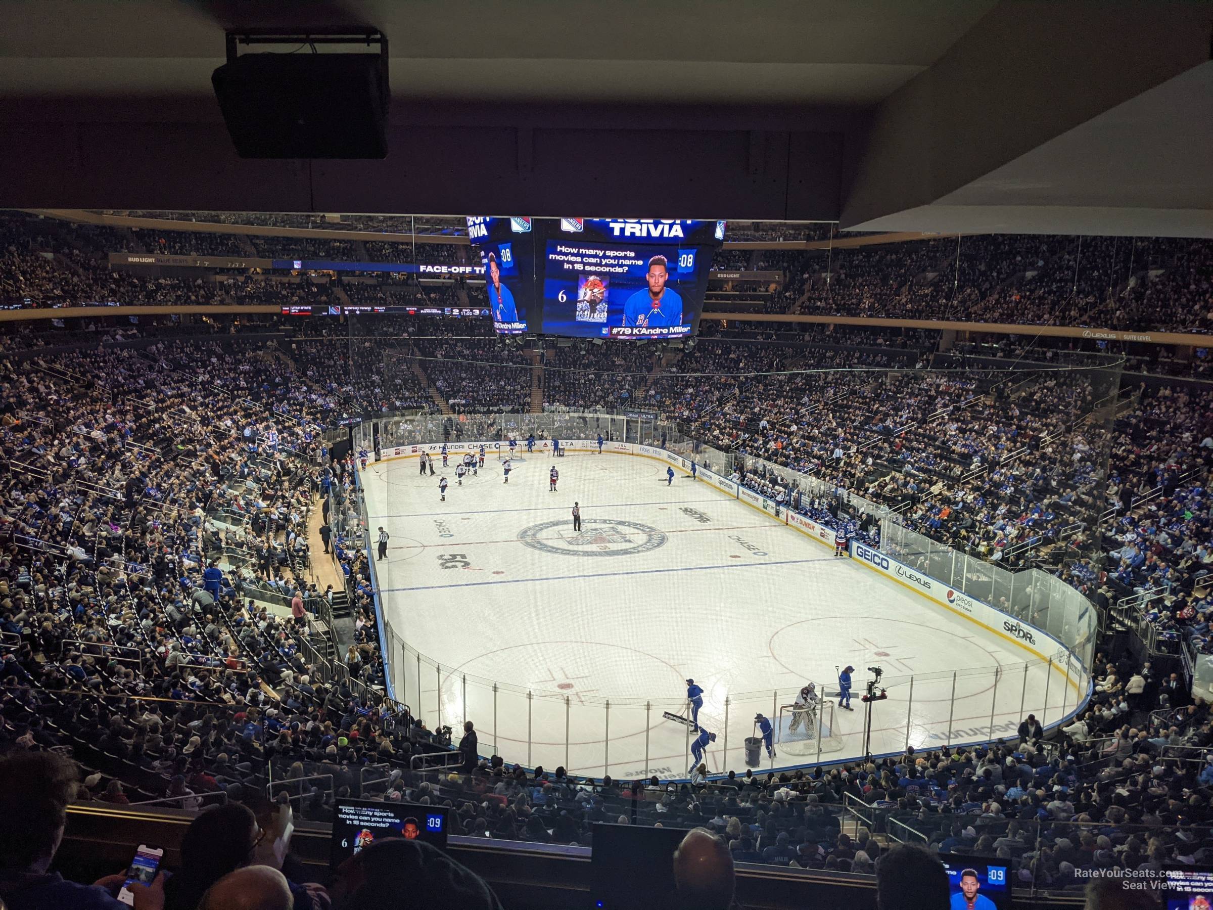 section 203, row bs4 seat view  for hockey - madison square garden