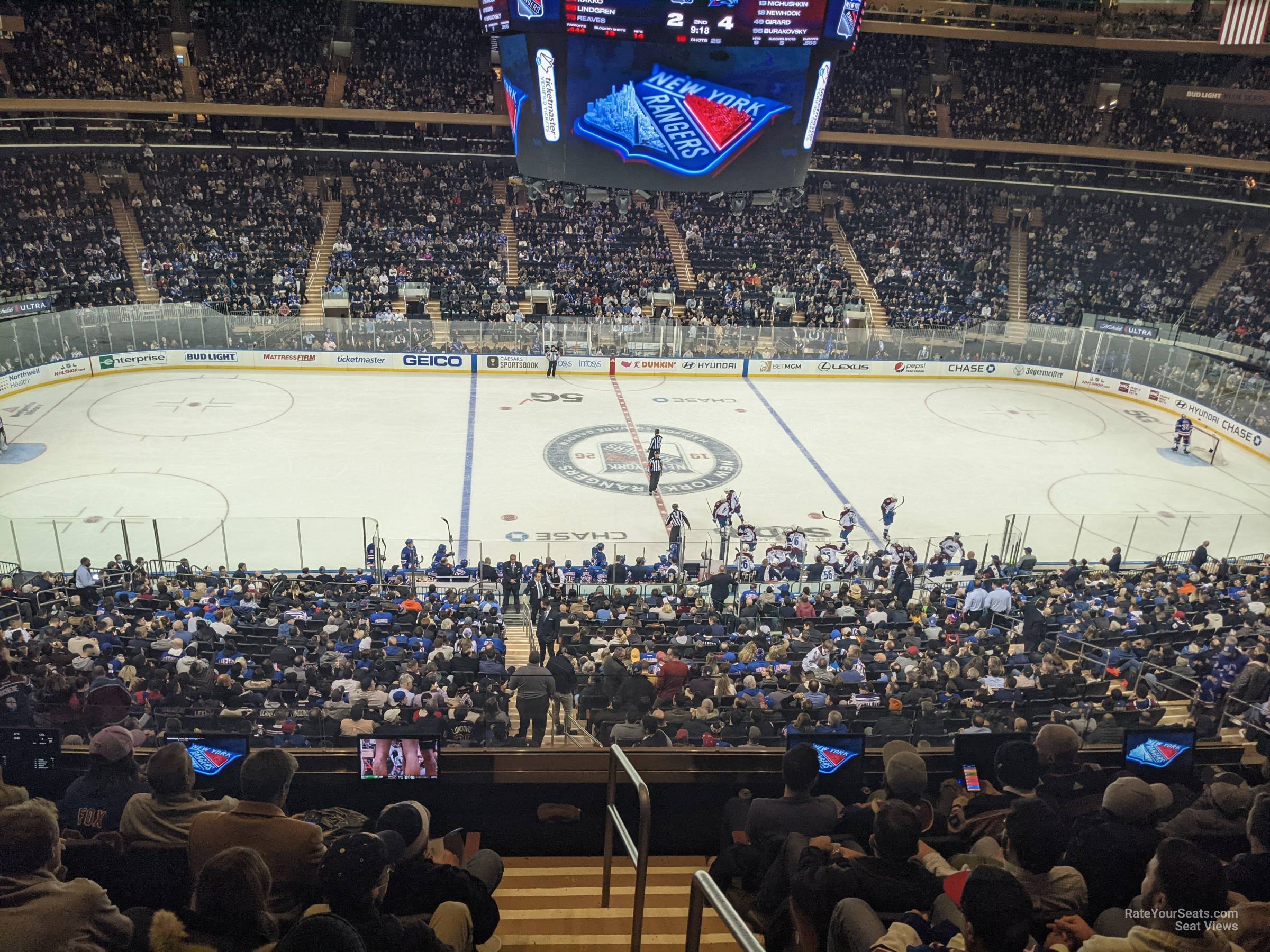 section 210, row 7 seat view  for hockey - madison square garden