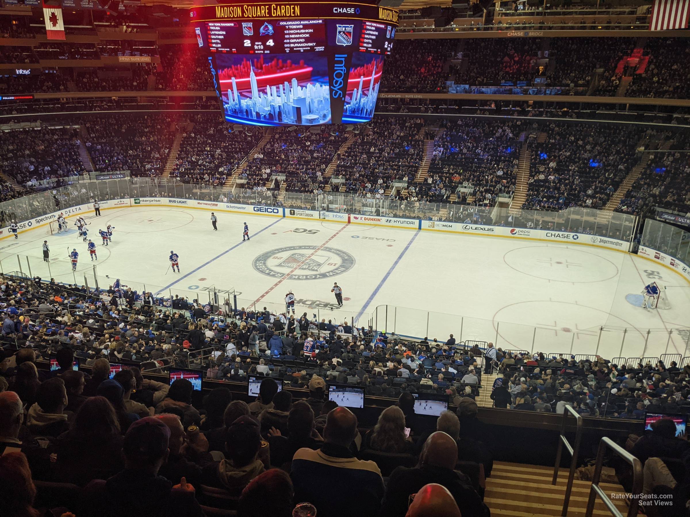 section 212, row 7 seat view  for hockey - madison square garden