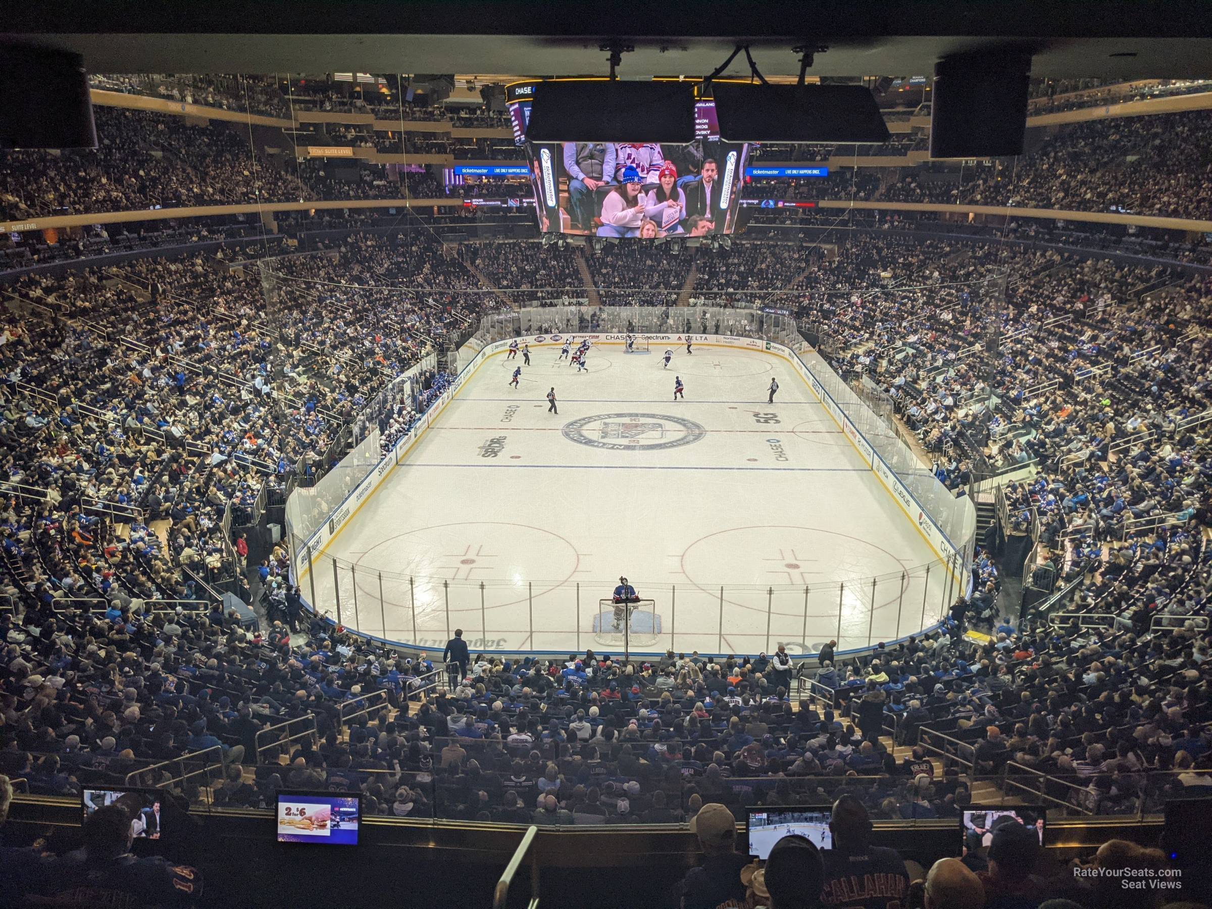 section 218, row bs6 seat view  for hockey - madison square garden