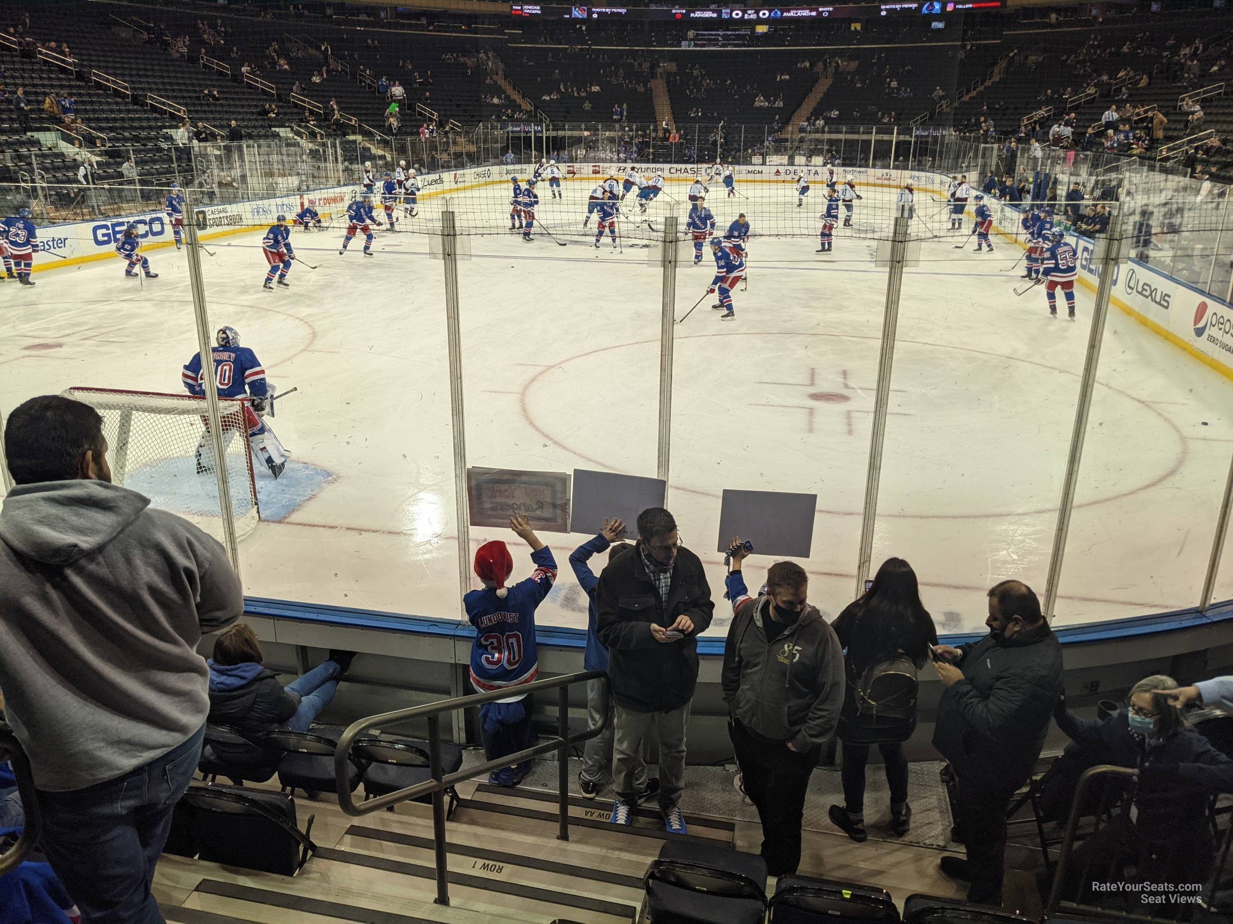 section 3, row 4 seat view  for hockey - madison square garden