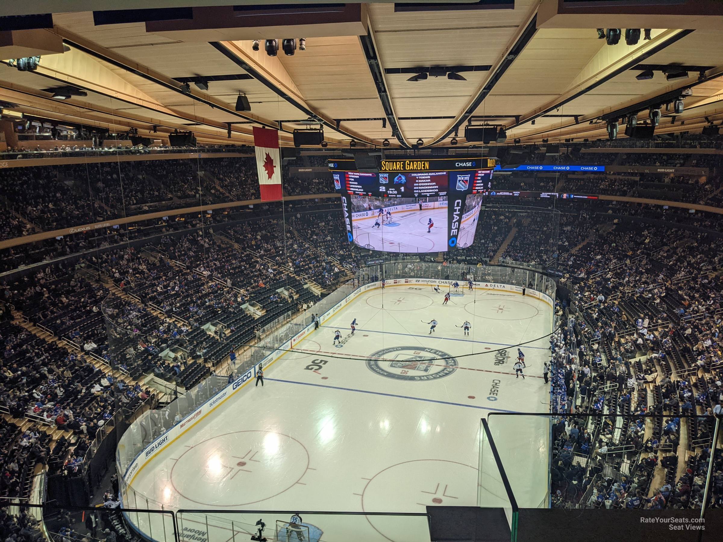 section 308, row 2_2 seat view  for hockey - madison square garden