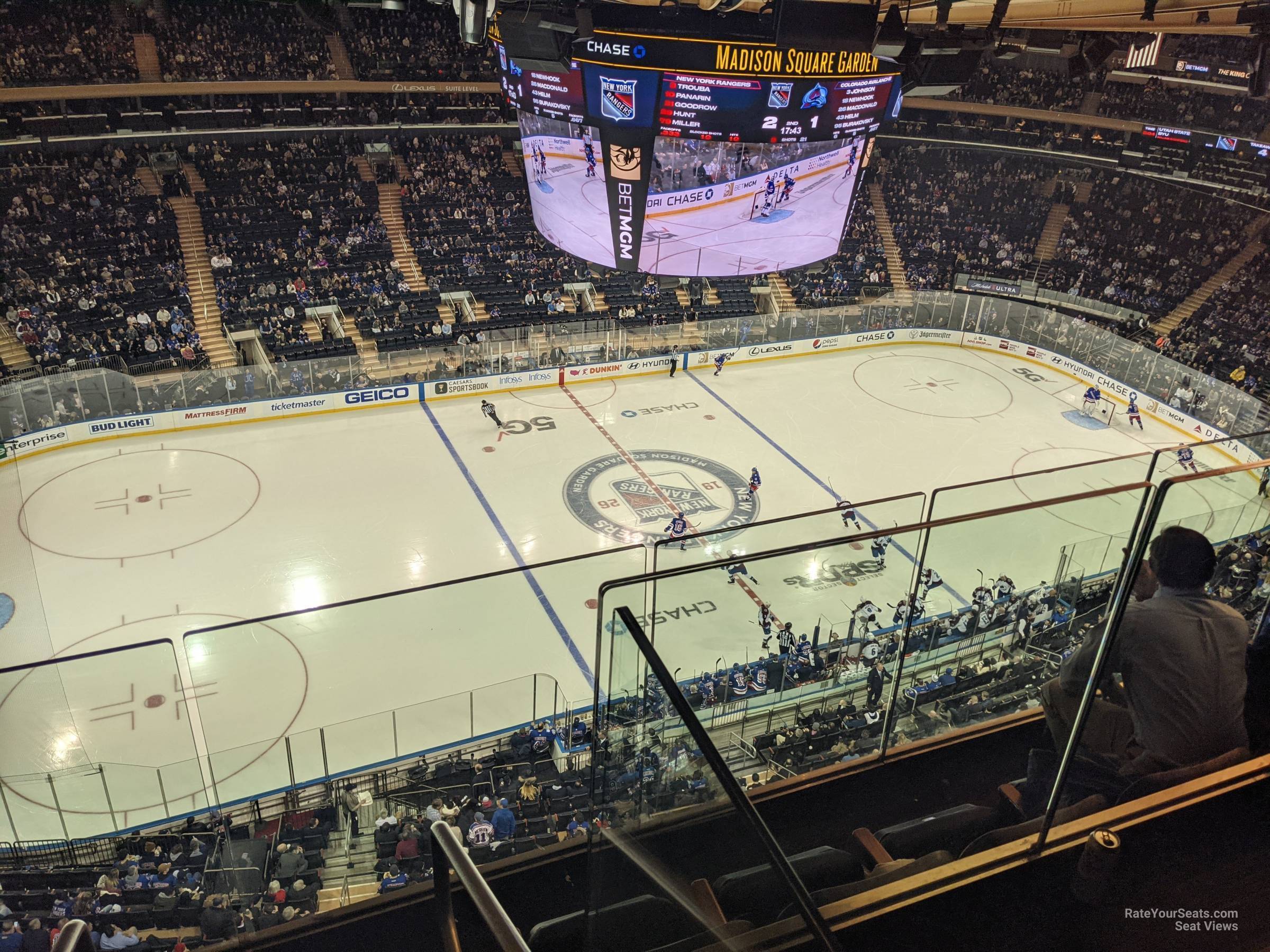 section 312, row bs3 seat view  for hockey - madison square garden