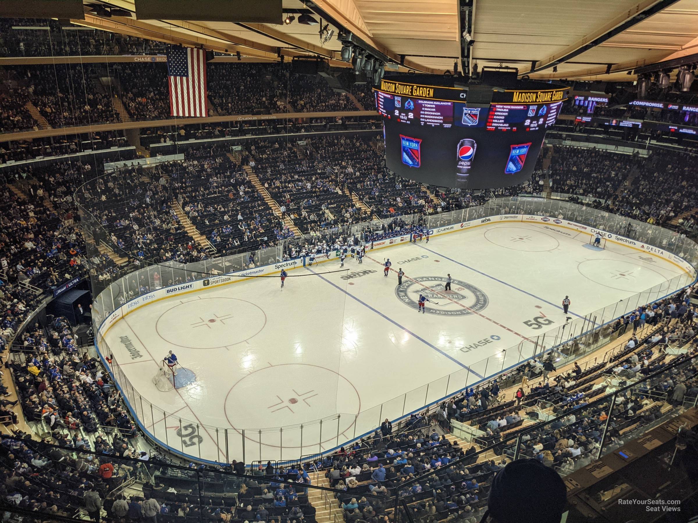 section 323, row bs3 seat view  for hockey - madison square garden