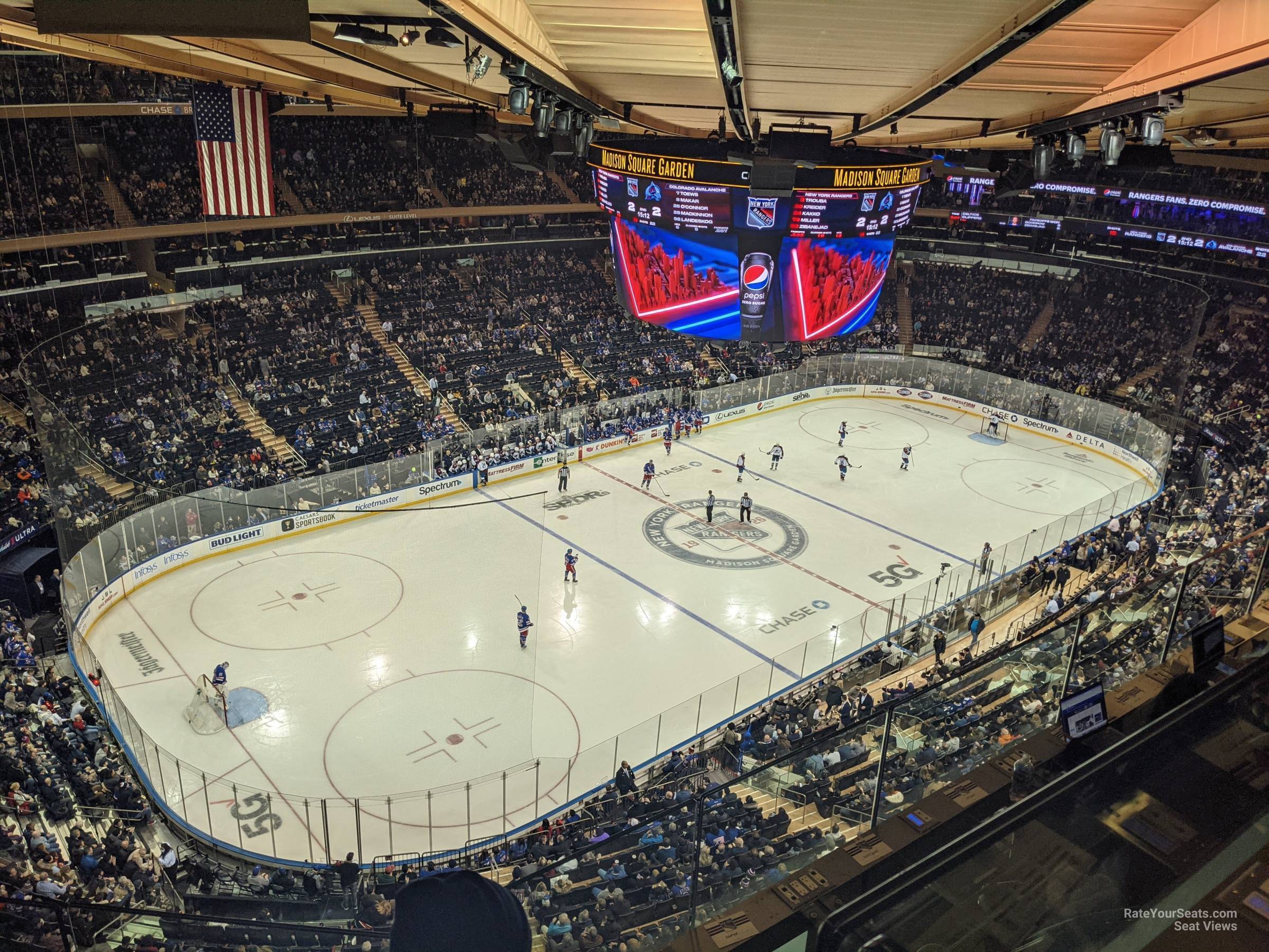 section 324, row 2 seat view  for hockey - madison square garden