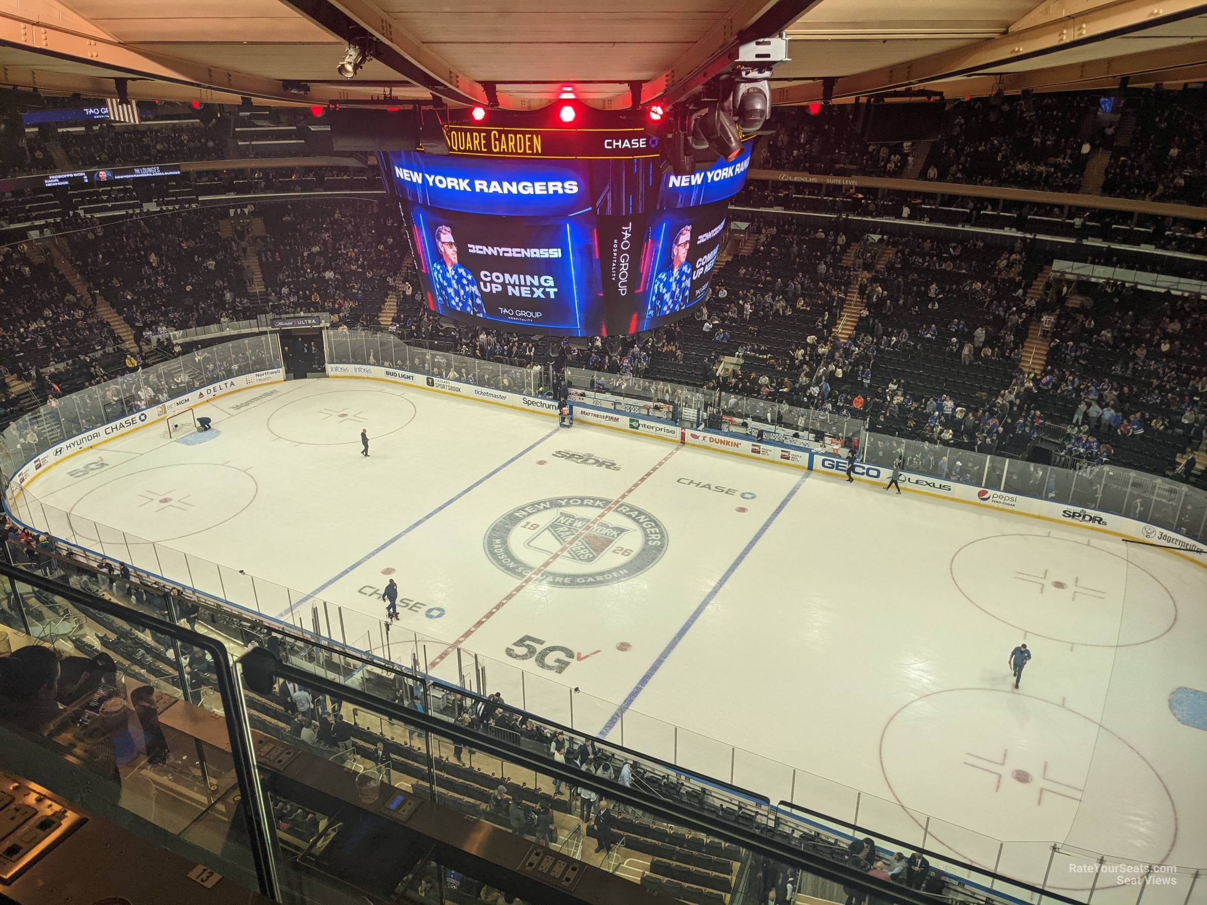 section 327, row 2 seat view  for hockey - madison square garden