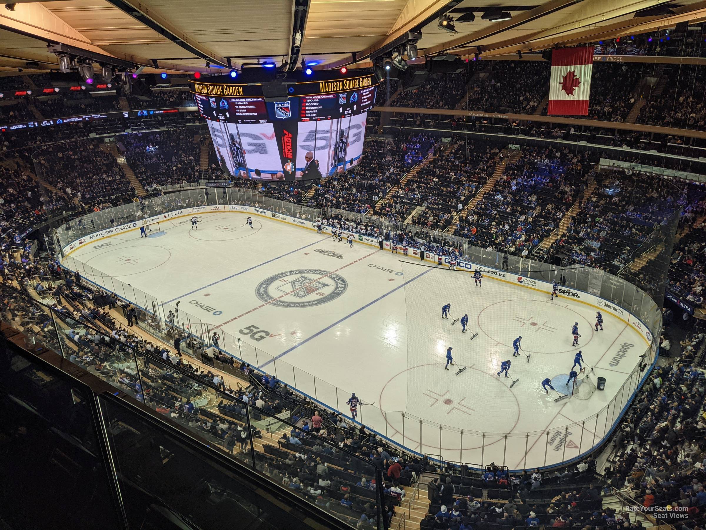 section 328, row 1 seat view  for hockey - madison square garden