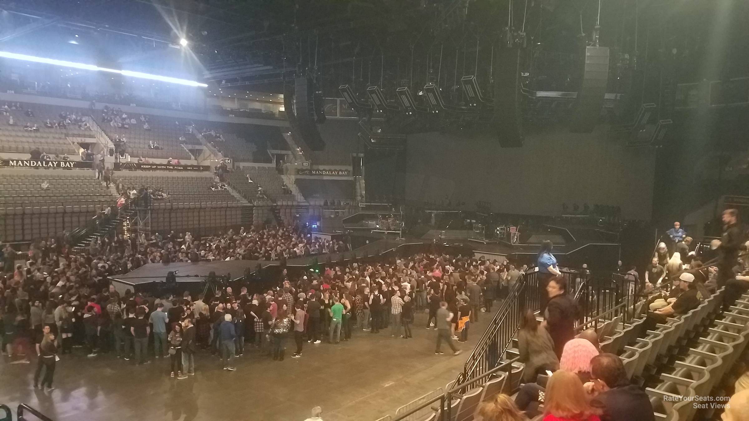 section 118, row q seat view  for concert - michelob ultra arena