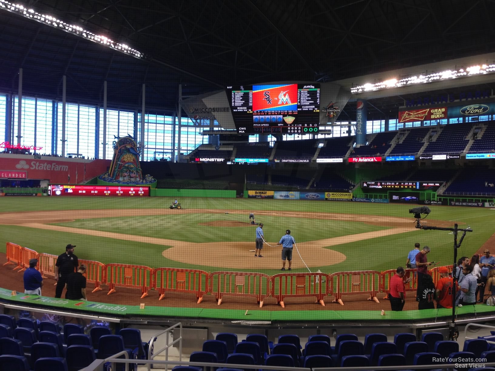 Marlins Park, The view from the Home Plate seats at the bra…